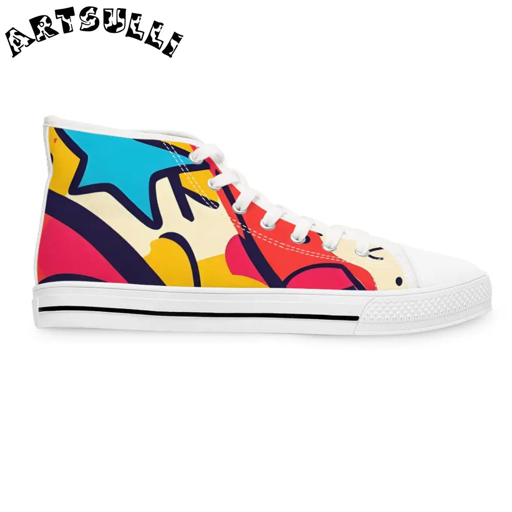 JAKKOUTTHEBXX Comic x Pop Art Women’s High Top Sneakers