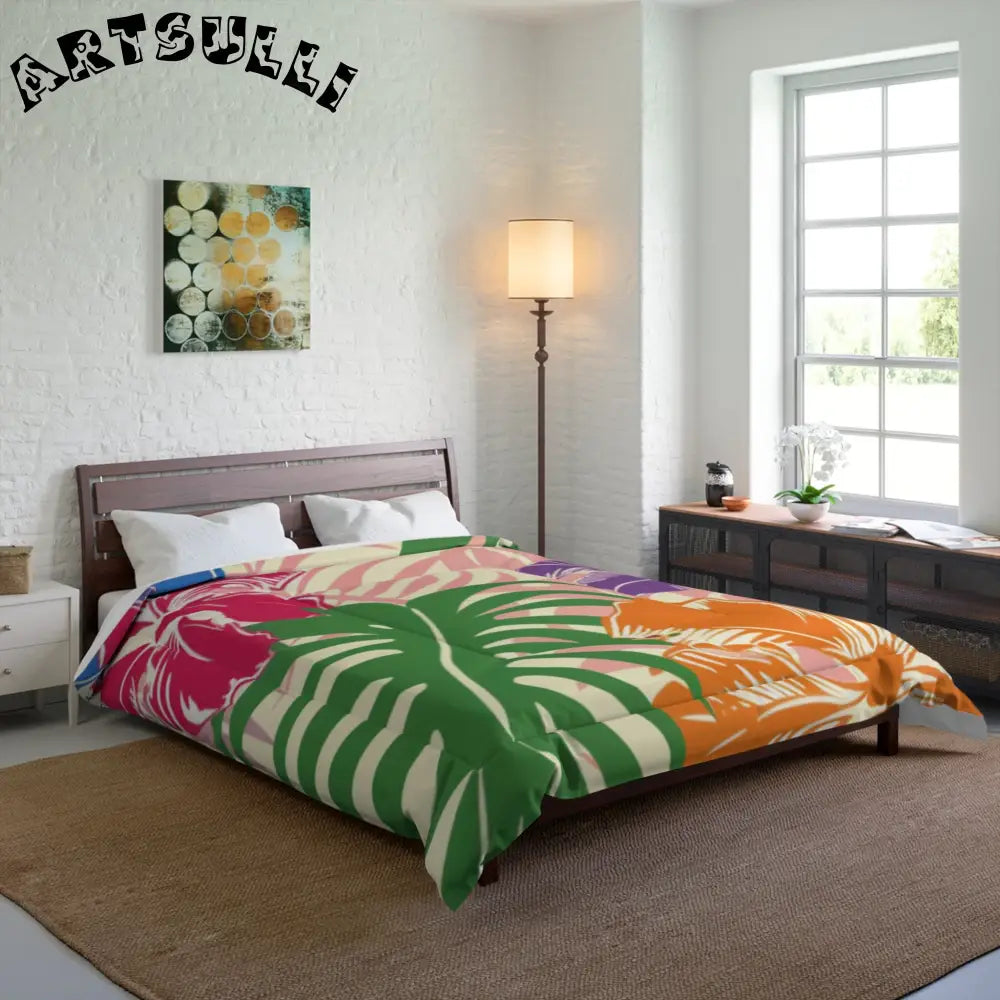 JAKKOUTTHEBXX Colorful Tropical Floral and Leaf Blanket 2025