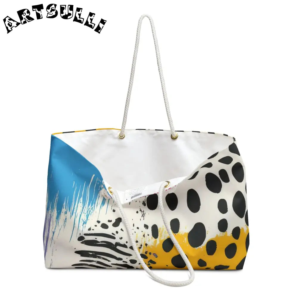 JAKKOUTTHEBXX Rae Zebra Rhapsody Weekender Bag JAKKOUTTHEBXX