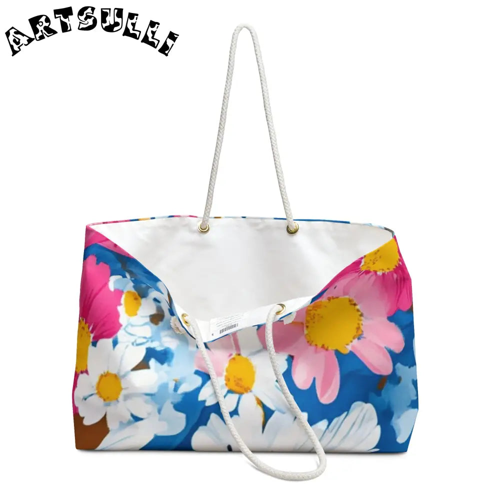 JAKKOUTTHEBXX CDG Daisy Dream Blue Weekender Bag JAKKOUTTHEBXX