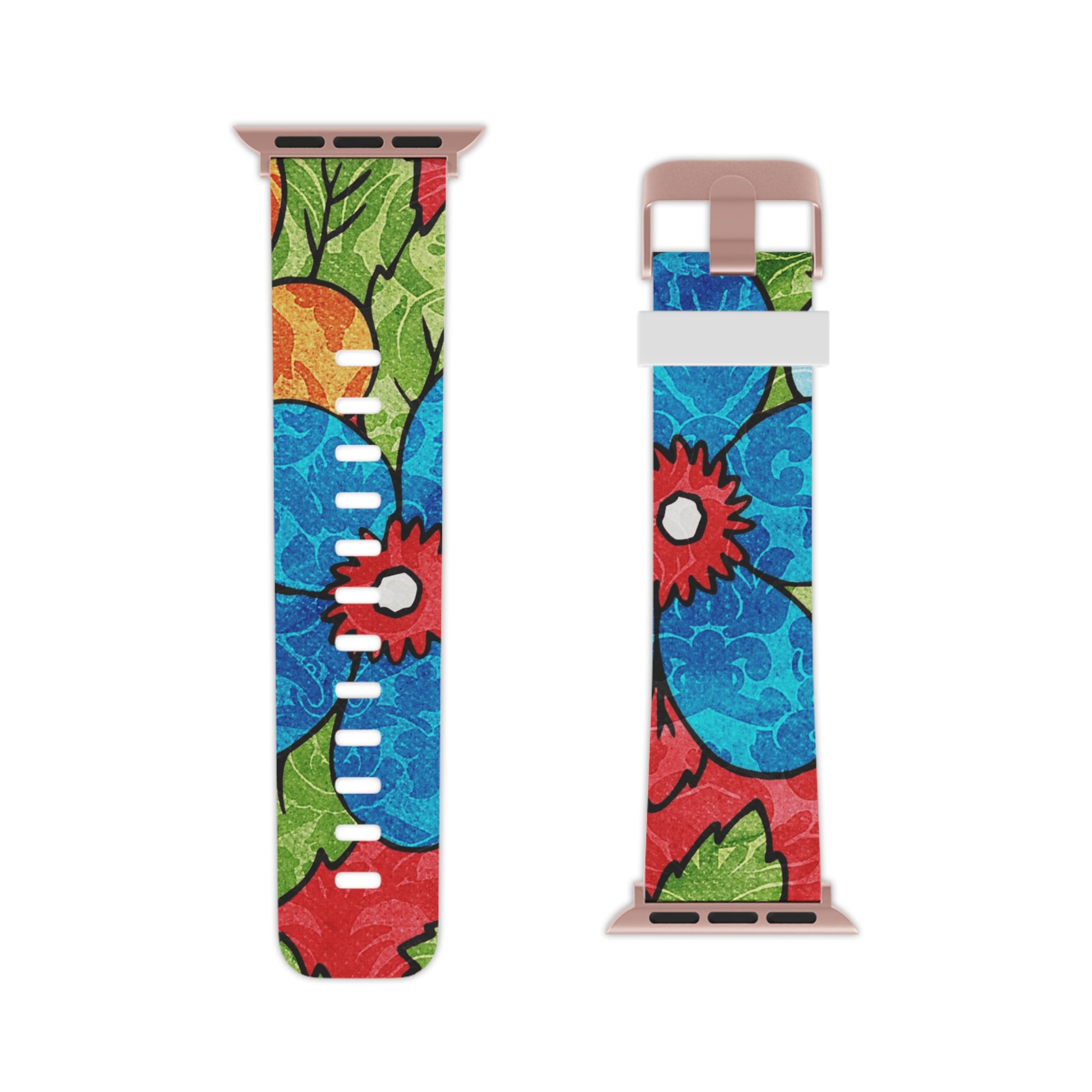 Groovy Red Floral Kl II Watch Band for Apple Watch, Artsulli - Art is Long, Life is Short, Accessories, , , , , , , 