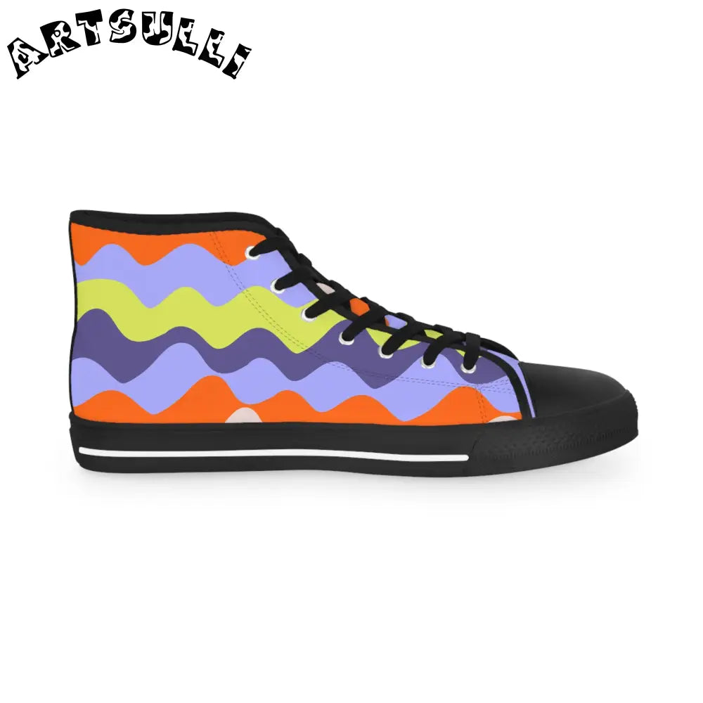 JAKKOUTTHEBXX Waves II Red and Blue Men’s High Top Sneakers
