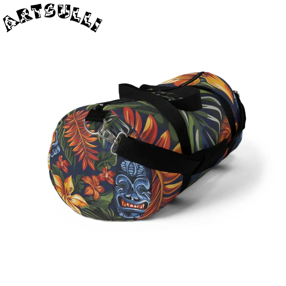 JAKKOUTTHEBXX Tropical Leaf Print Duffel Bag 2025