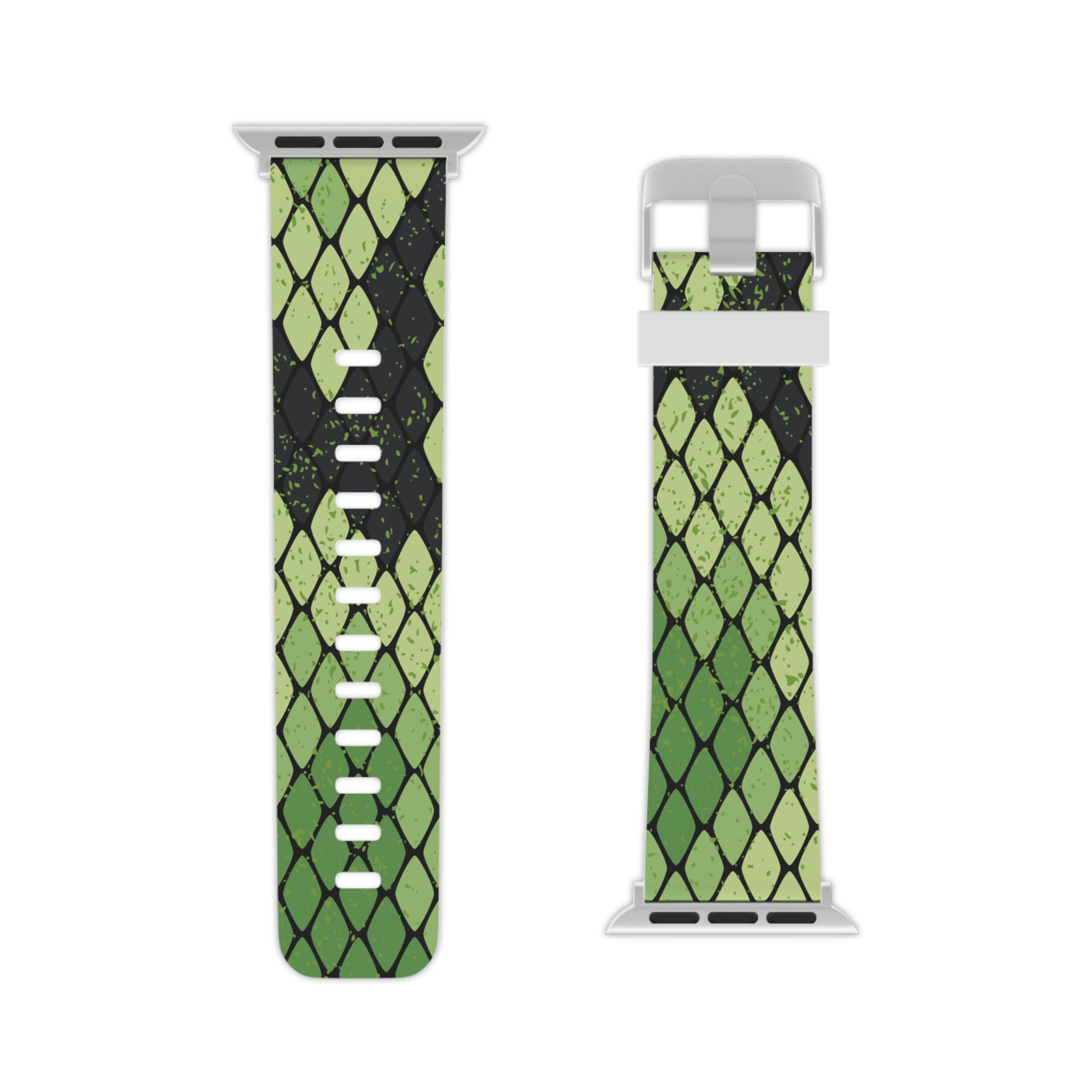 Snake Skin Green and Black Watch Band for Apple Watch, Artsulli - Art is Long, Life is Short, Accessories, , , , , , , 