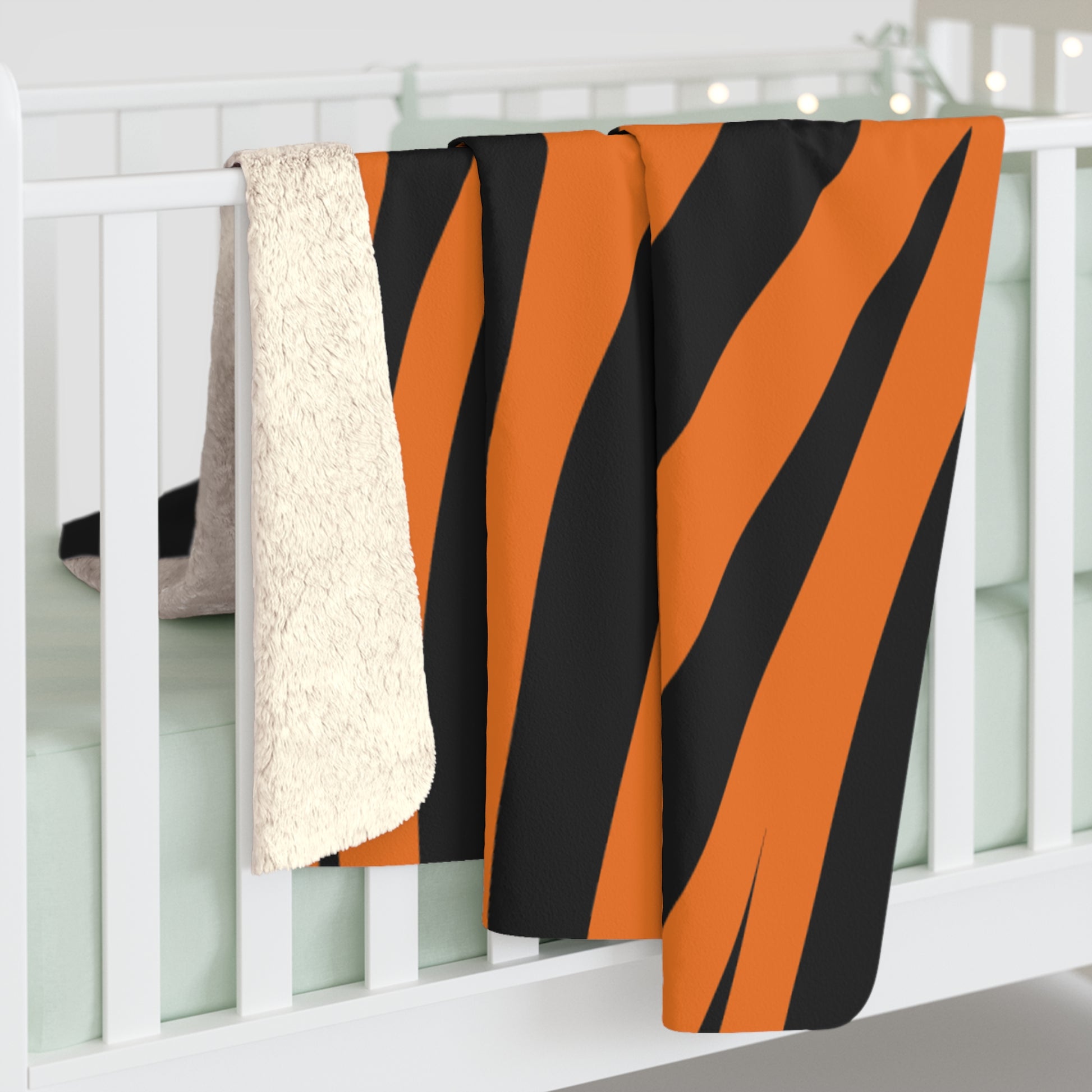Halloween Zebra Pop Sherpa Fleece Blanket, Artsulli - Art is Long, Life is Short, Home Decor, , , , , , , 
