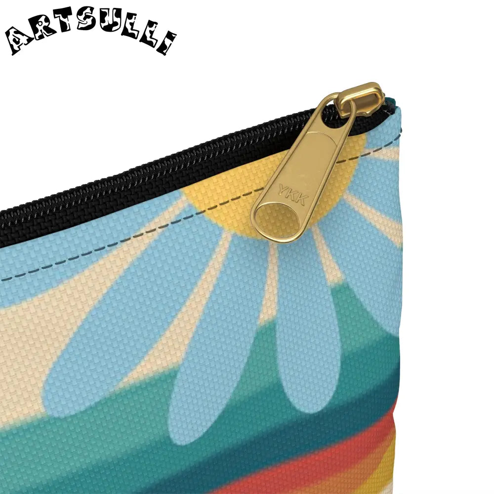 JAKKOUTTHEBXX Psychedelic Floral Hills Multi-Color Accessory Pouch