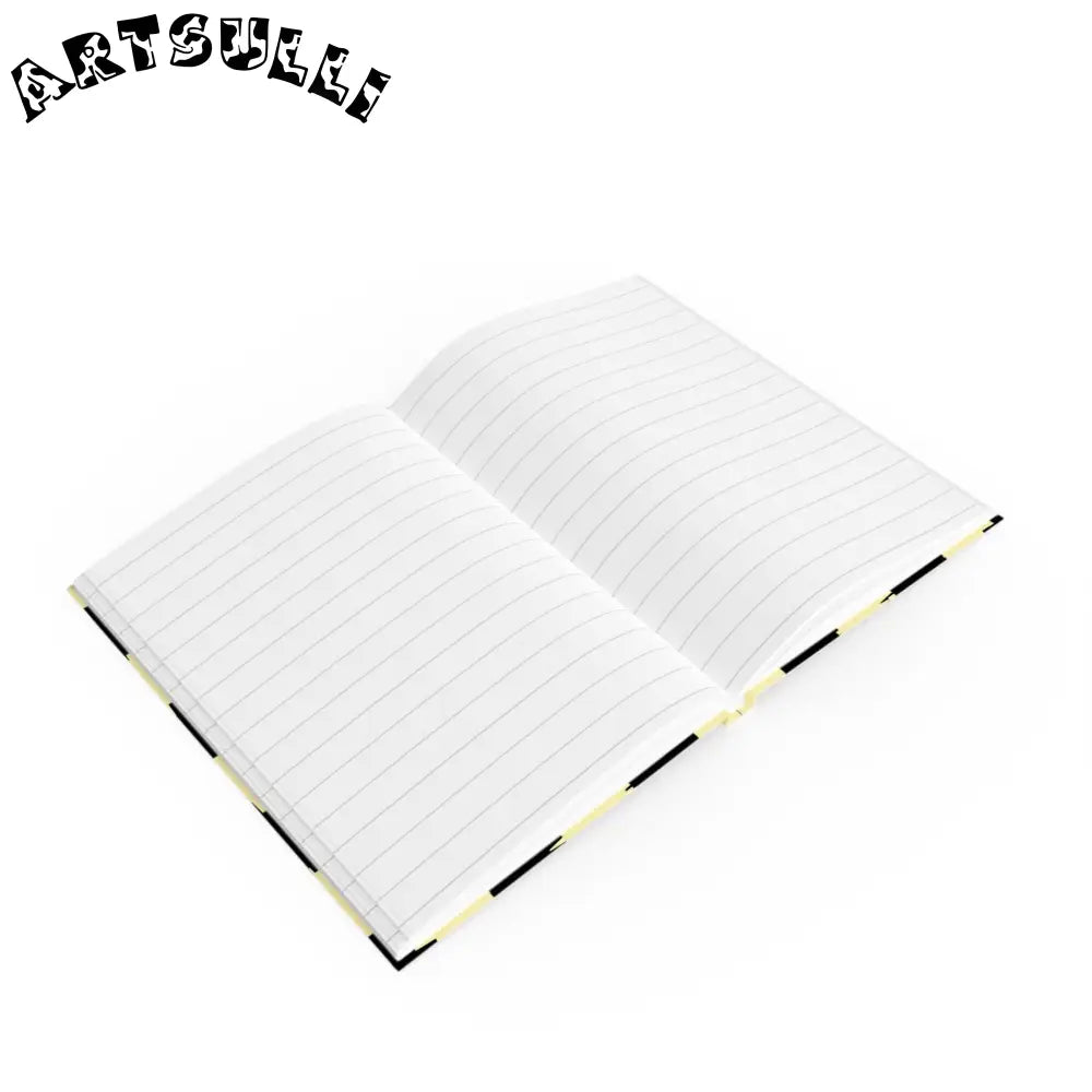 JAKKOUTTHEBXX Checkerboard Black and Yellow Hard Backed Journal