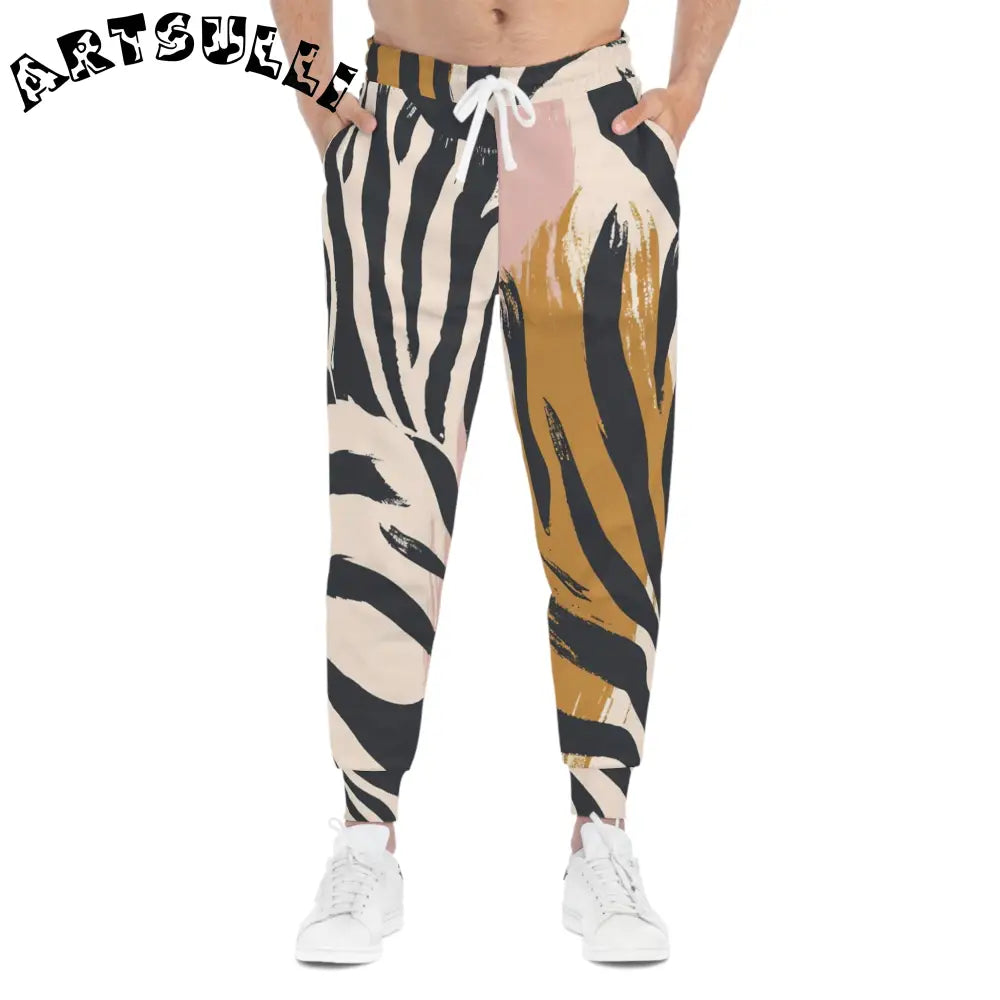 JAKKOUTTHEBXX Artsy Zebra Striped Jogging Pants JAKKOUTTHEBXX
