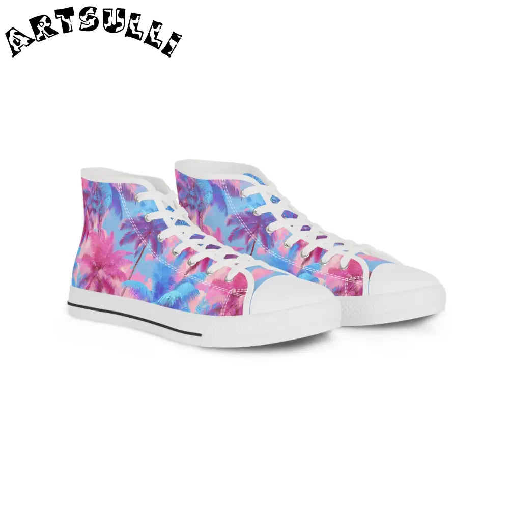 JAKKOUTTHEBXX Ethereal Pastel Palms II Men’s High Top Sneakers