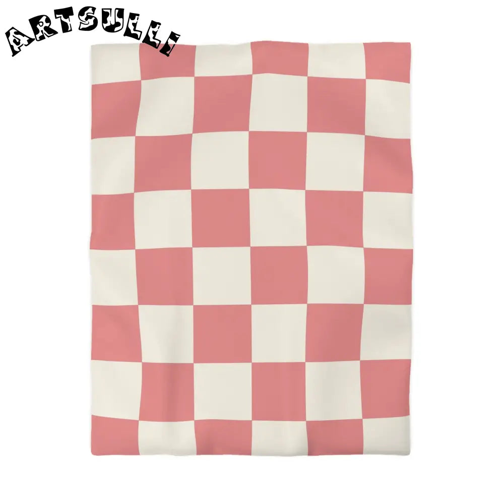 JAKKOUTTHEBXX Retro Checkered Grassland Sprites Microfiber Duvet