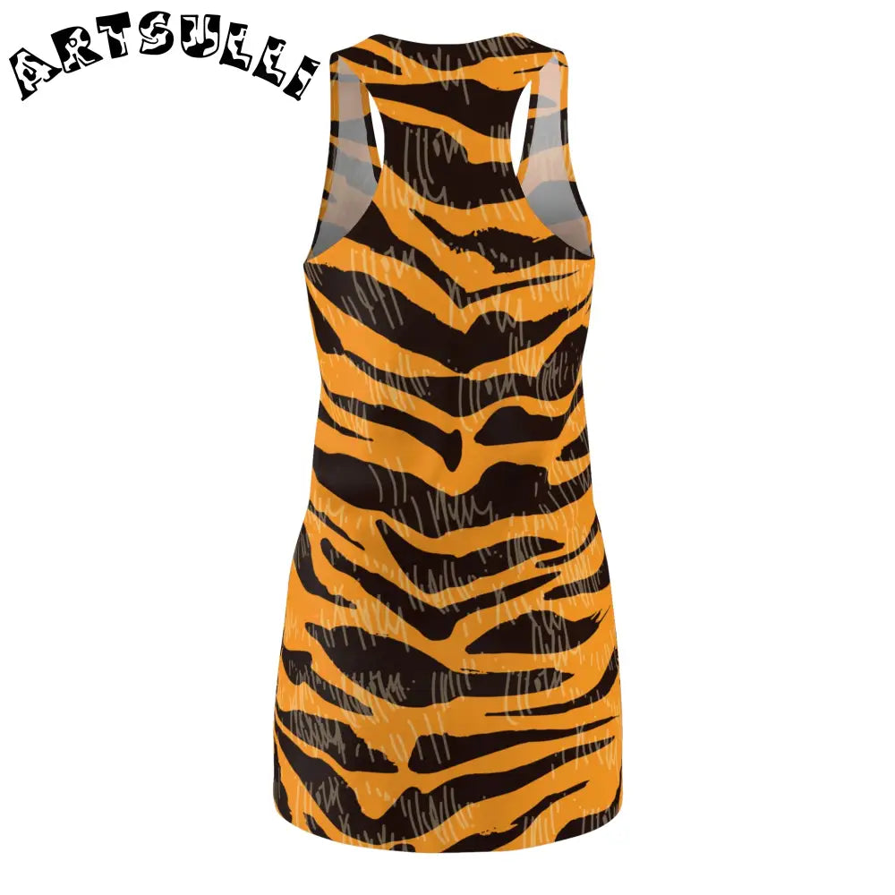 JAKKOUTTHEBXX Tiger Scratches Orange & Black Women’s Cut & Sew