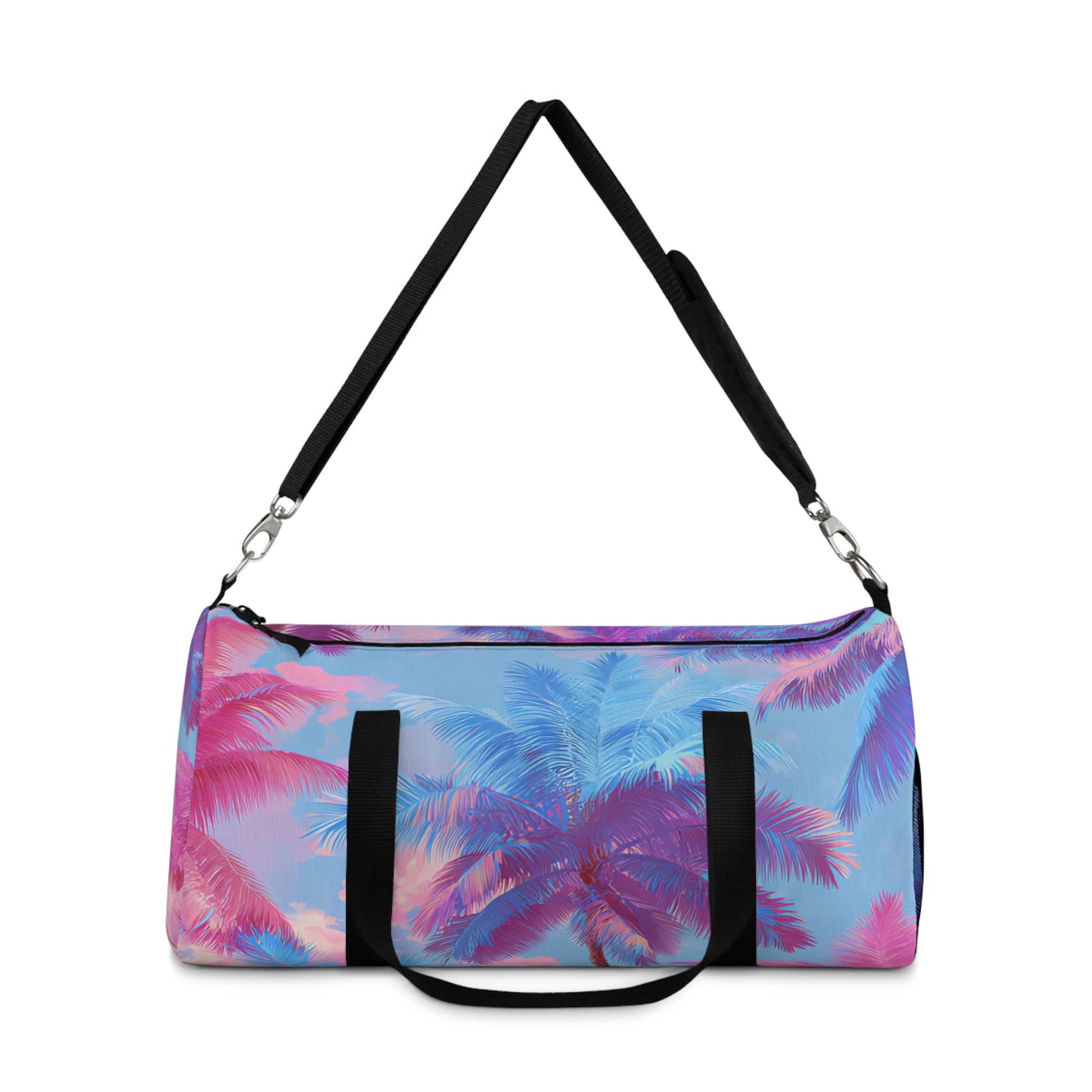 Ethereal Pastel Palms II Blue and Pink Duffel Bag, Artsulli - Art is Long, Life is Short, Bags, , , , , , , 
