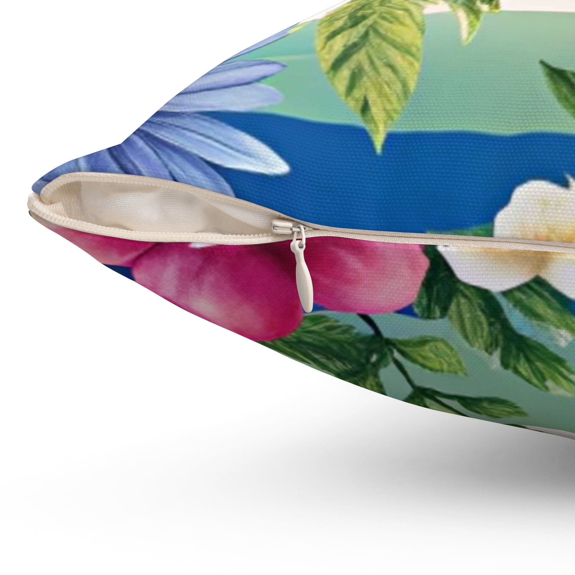 Floral Stripe 4K Spun Polyester Square Pillow, Artsulli - Art is Long, Life is Short, Home Decor, , , , , , , 