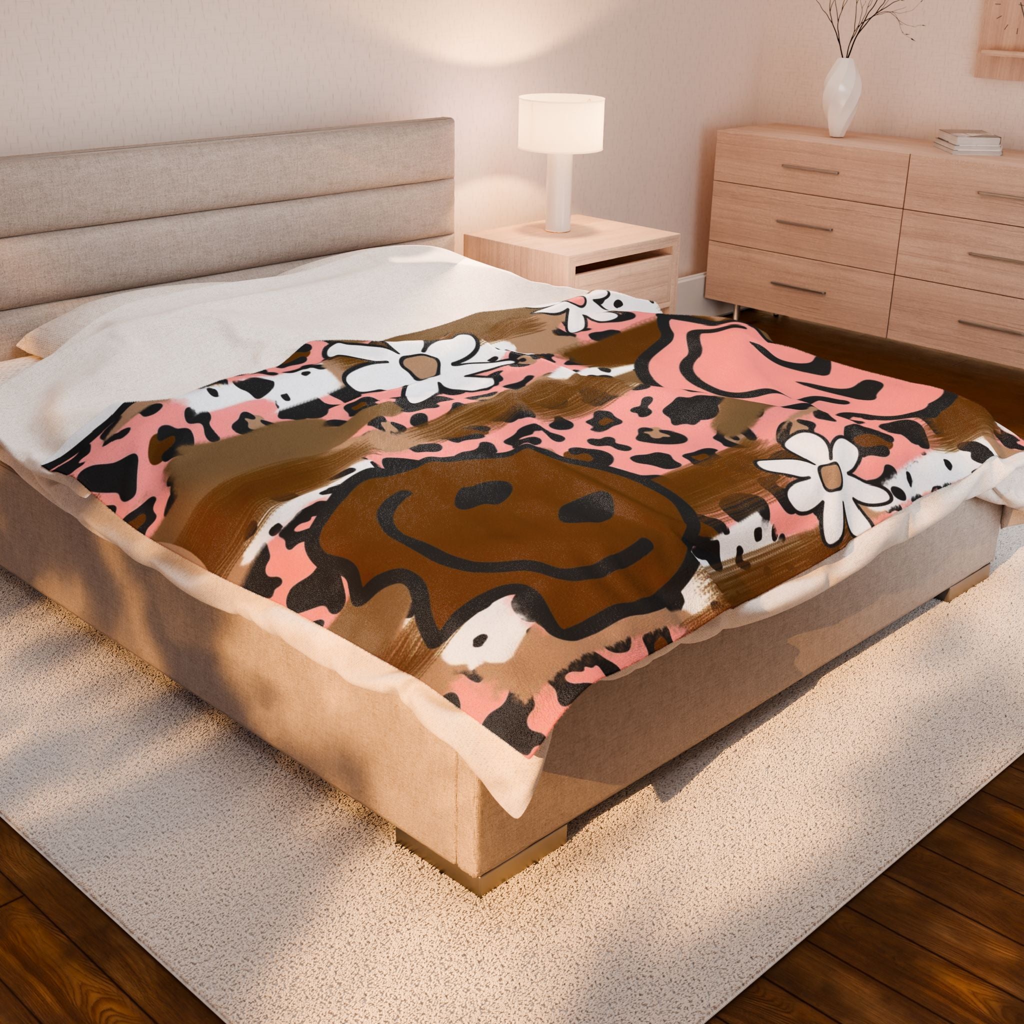 Sutfin Ghosts Pop Art Velveteen Plush Blanket, Artsulli - Art is Long, Life is Short, All Over Prints, , , , , , , 