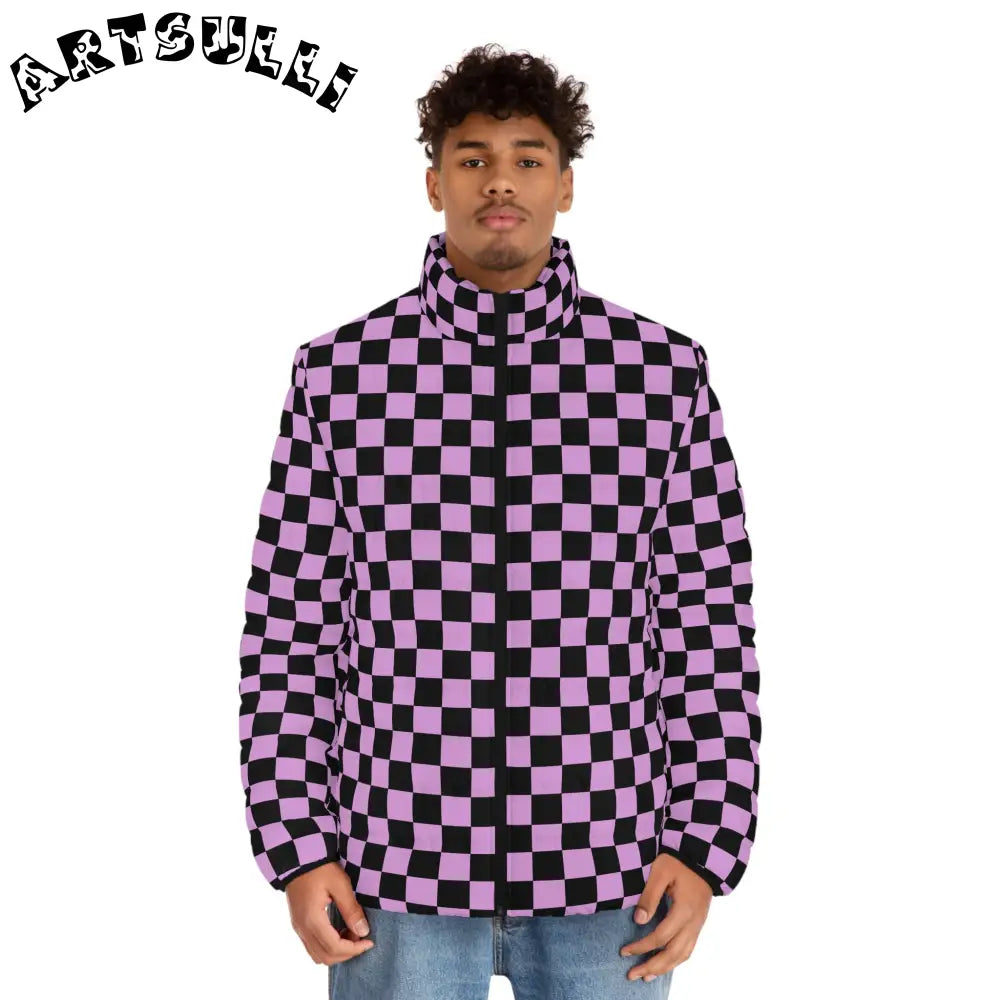 JAKKOUTTHEBXX Pixel Punk Vision Men’s Puffer Jacket (AOP)