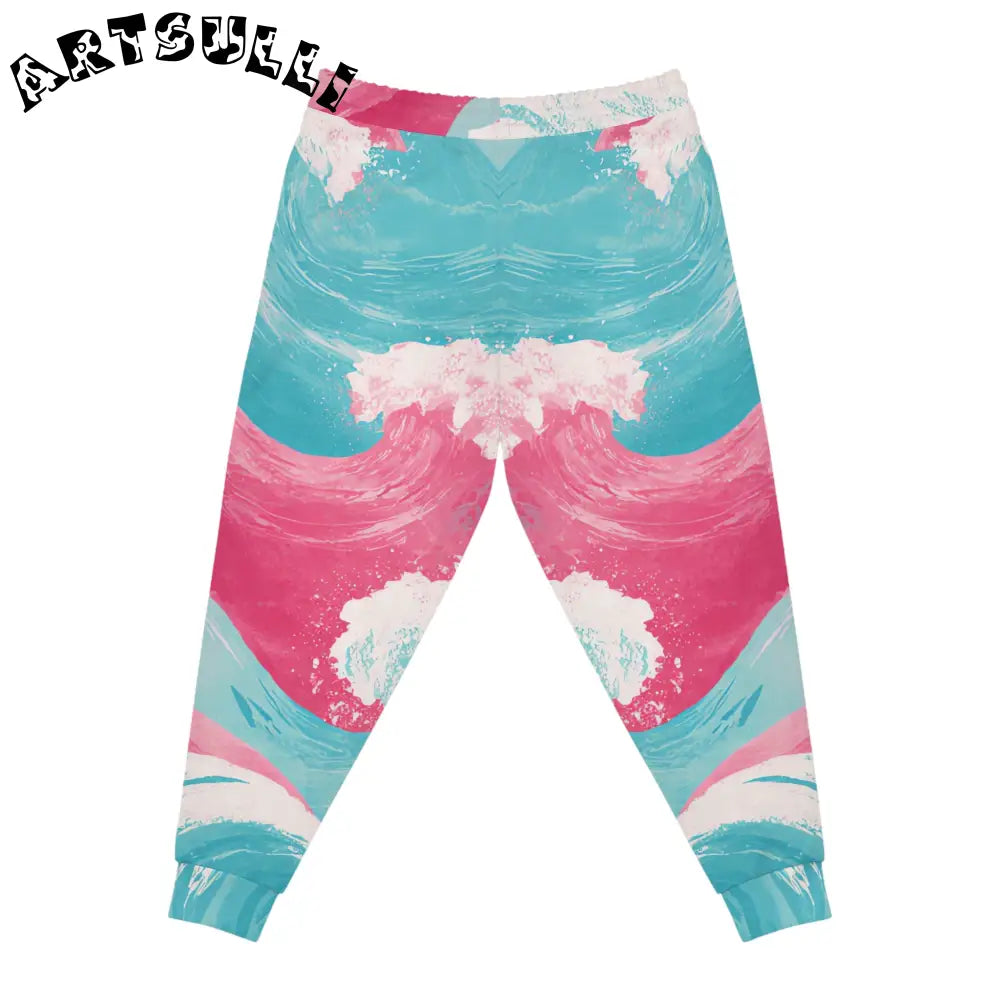 JAKKOUTTHEBXX The Great Pastelwave Pink and Blue Athletic Joggers