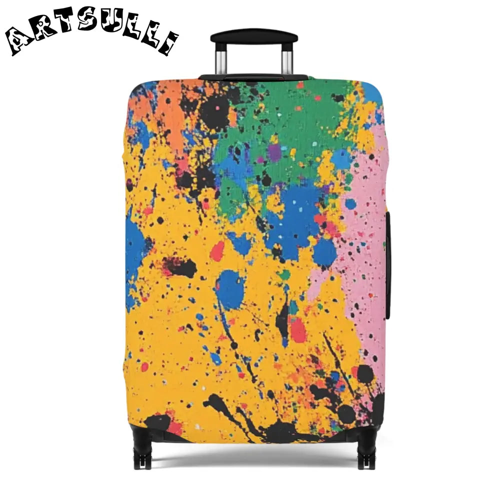 JAKKOUTTHEBXX The Colors Of Paint Splatter Luggage Cover
