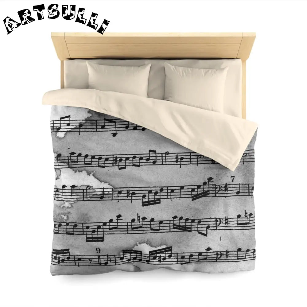 JAKKOUTTHEBXX Distressed Sheet Music Duvet Cover 2025