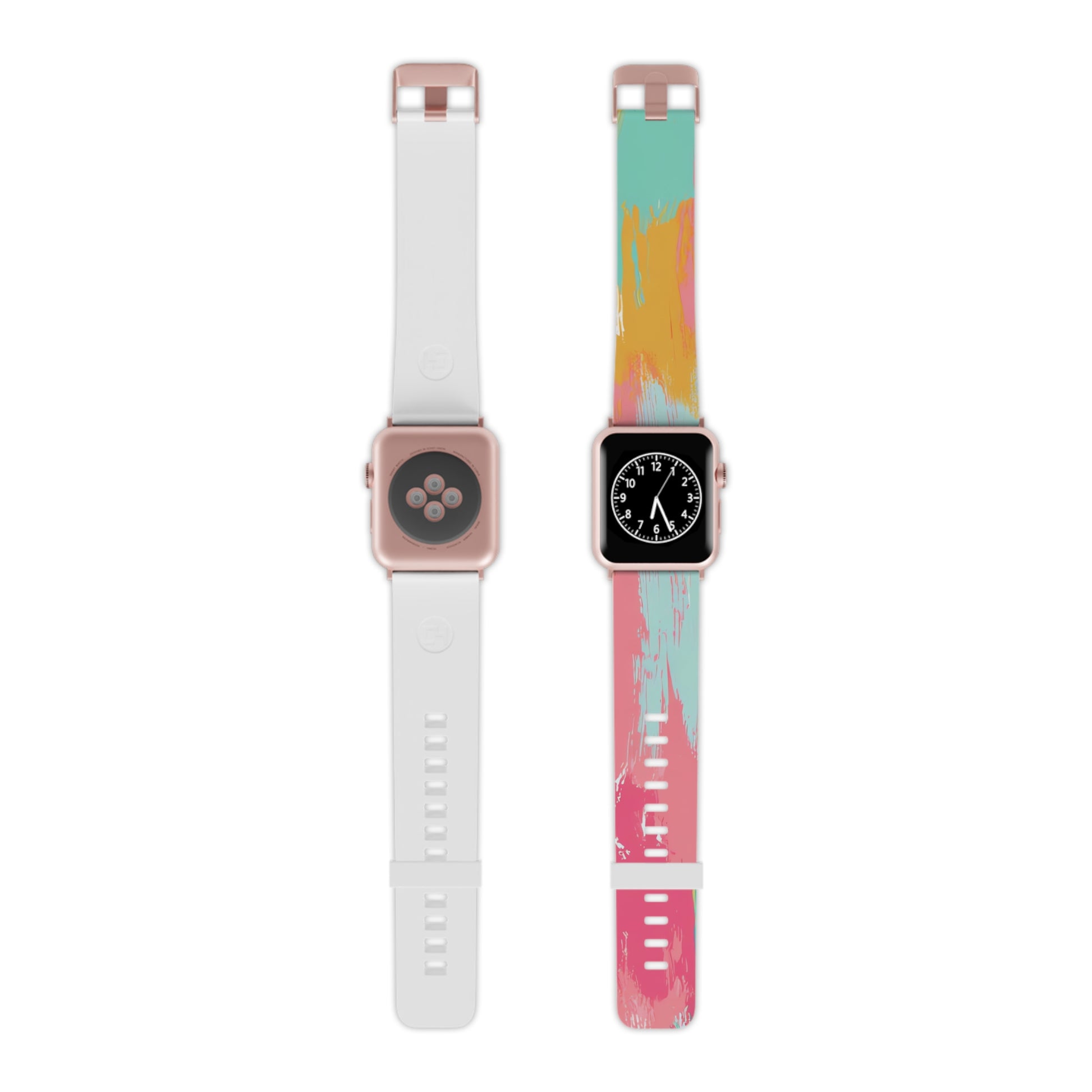 Preppy Pixel Bloom Watch Band for Apple Watch, Artsulli - Art is Long, Life is Short, Accessories, Size, 8'' × 0.75'' / 42 - 44 mm, Color, Rose Gold, , , 25119398497316695533