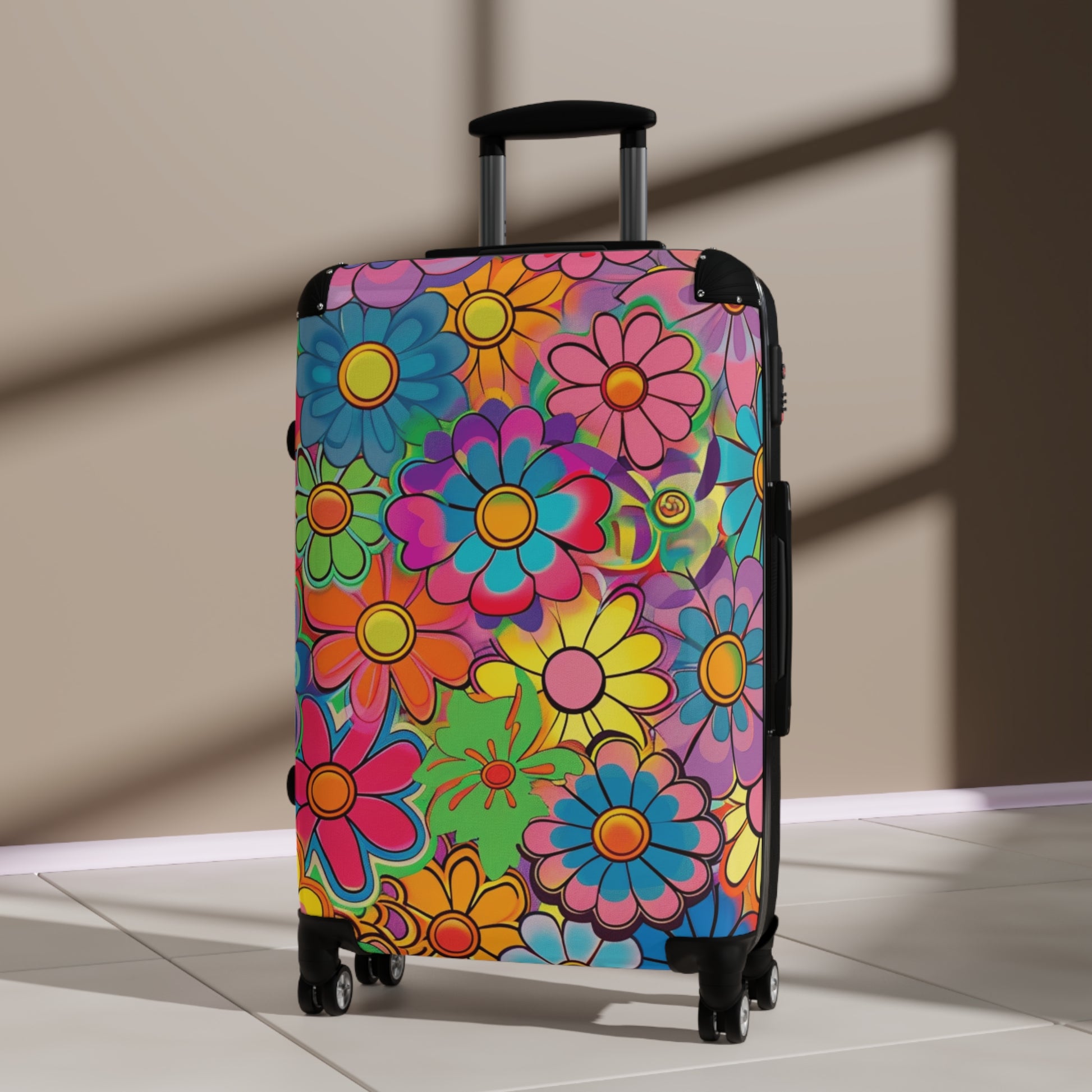 Chromatic Daisy Dream Suitcase, Artsulli - Art is Long, Life is Short, Bags, , , , , , , 