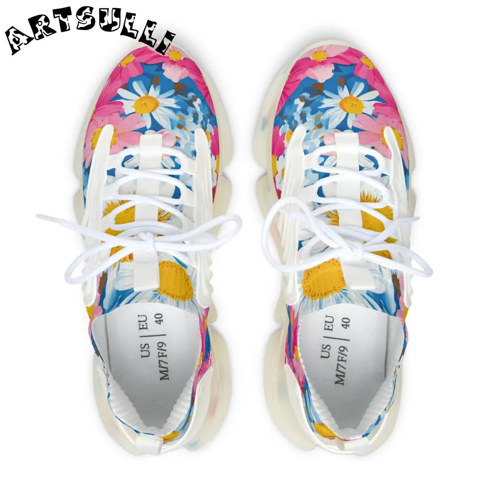 JAKKOUTTHEBXX CDG Daisy Dream Blue Women’s Mesh Sneakers