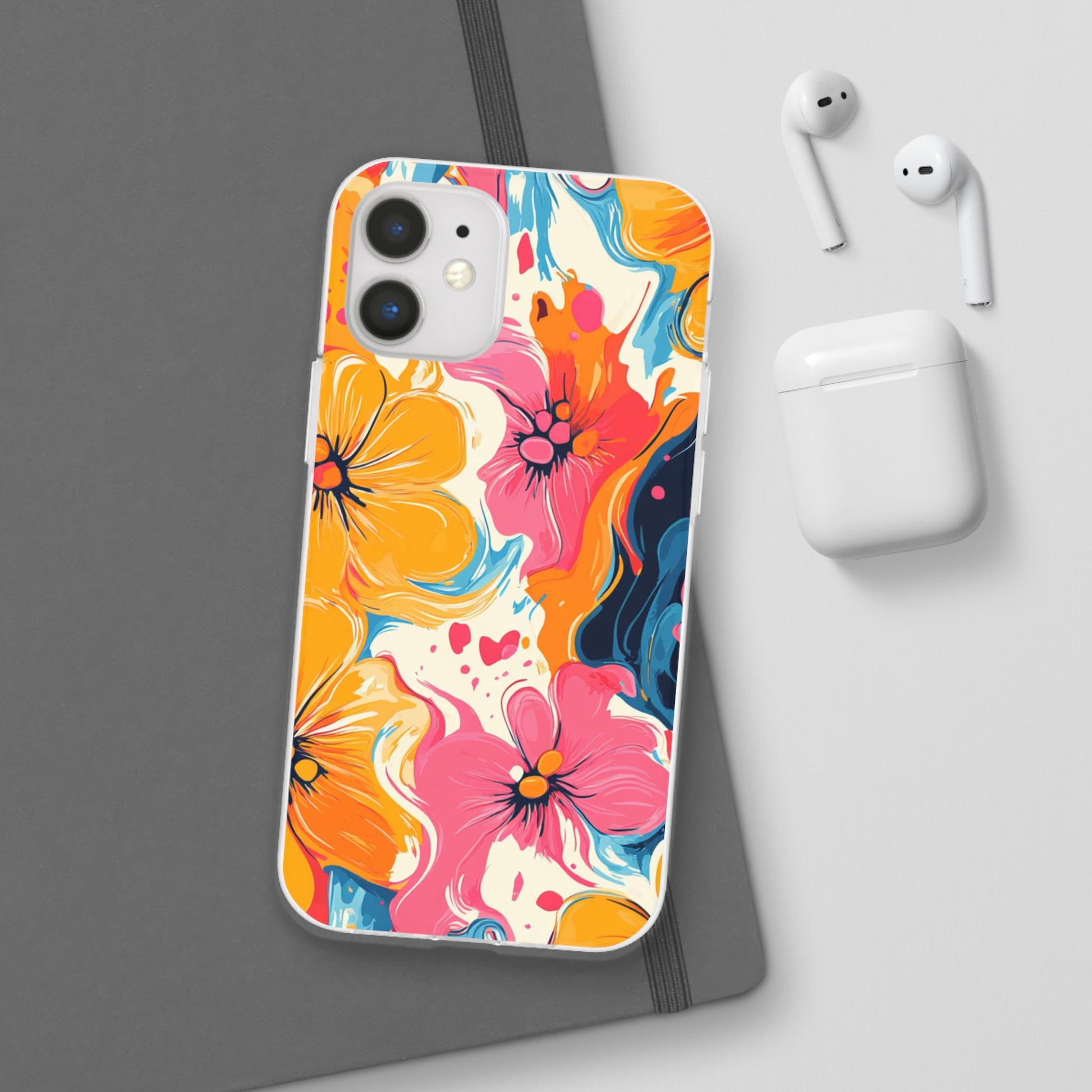 Vibrant Abstract Floral Flexi Case, Artsulli - Art is Long, Life is Short, Phone Case, , , , , , , 