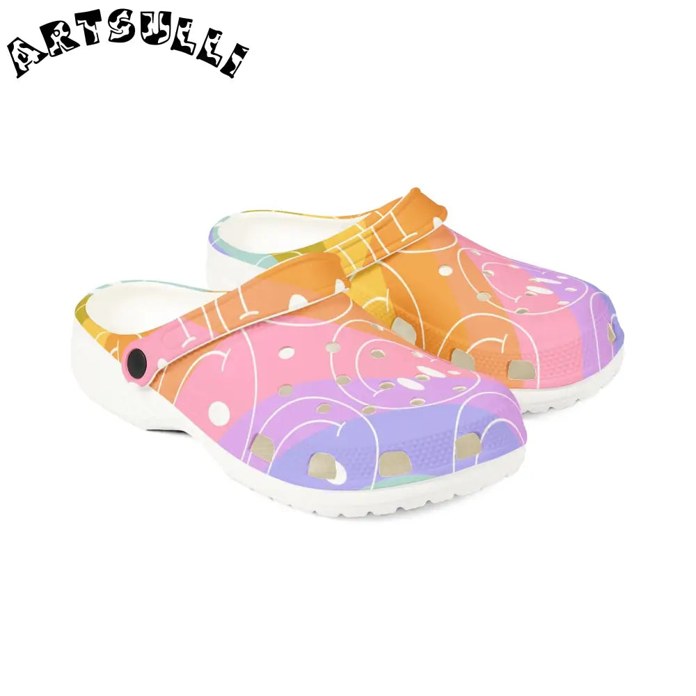 JAKKOUTTHEBXX Smiley Face x Rainbow Stripes Multi-Color EVA Foam