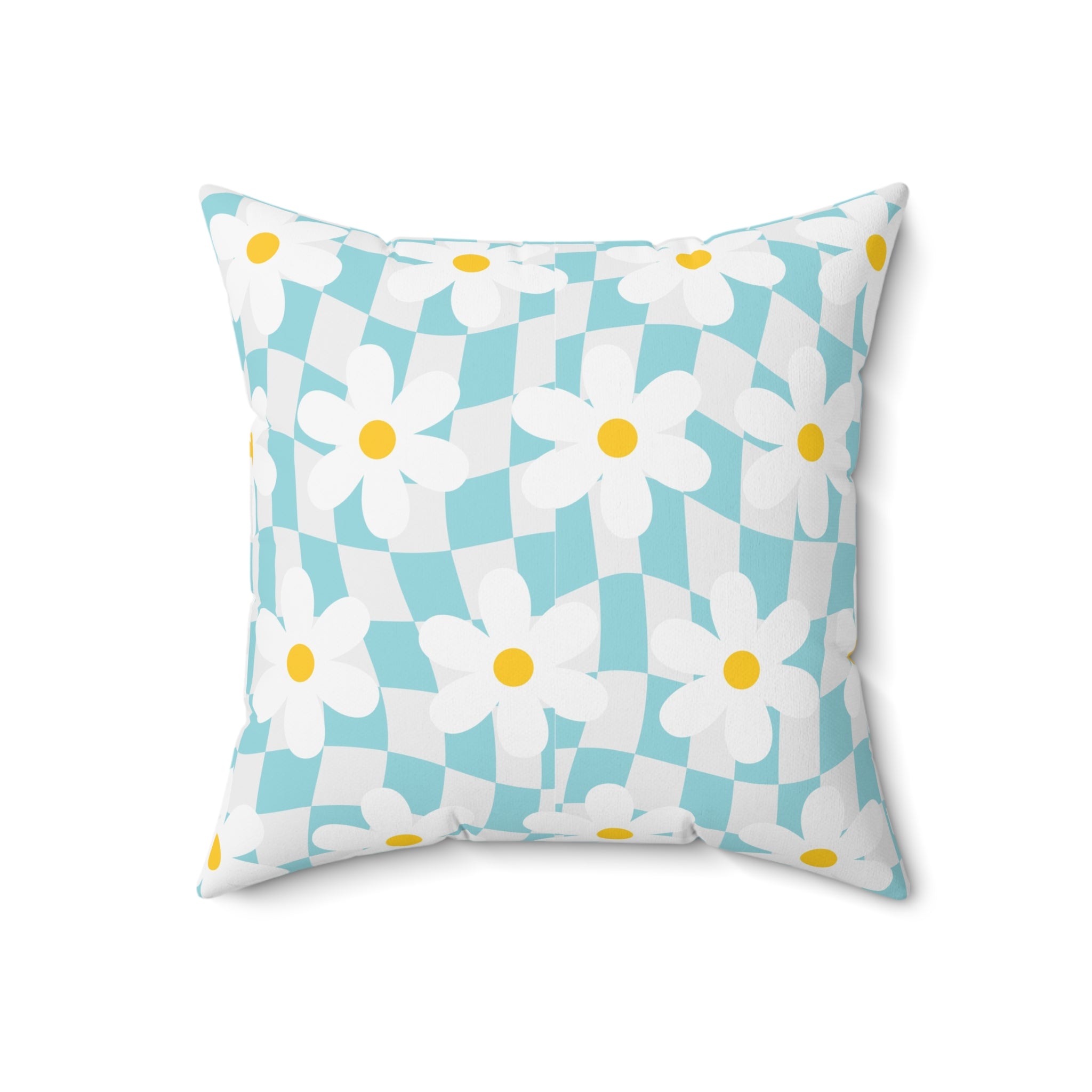 Trippy Check Garden Spun Polyester Square Pillow, Artsulli - Art is Long, Life is Short, Home Decor, Size, 18" × 18", , , , , 93427940656602420532