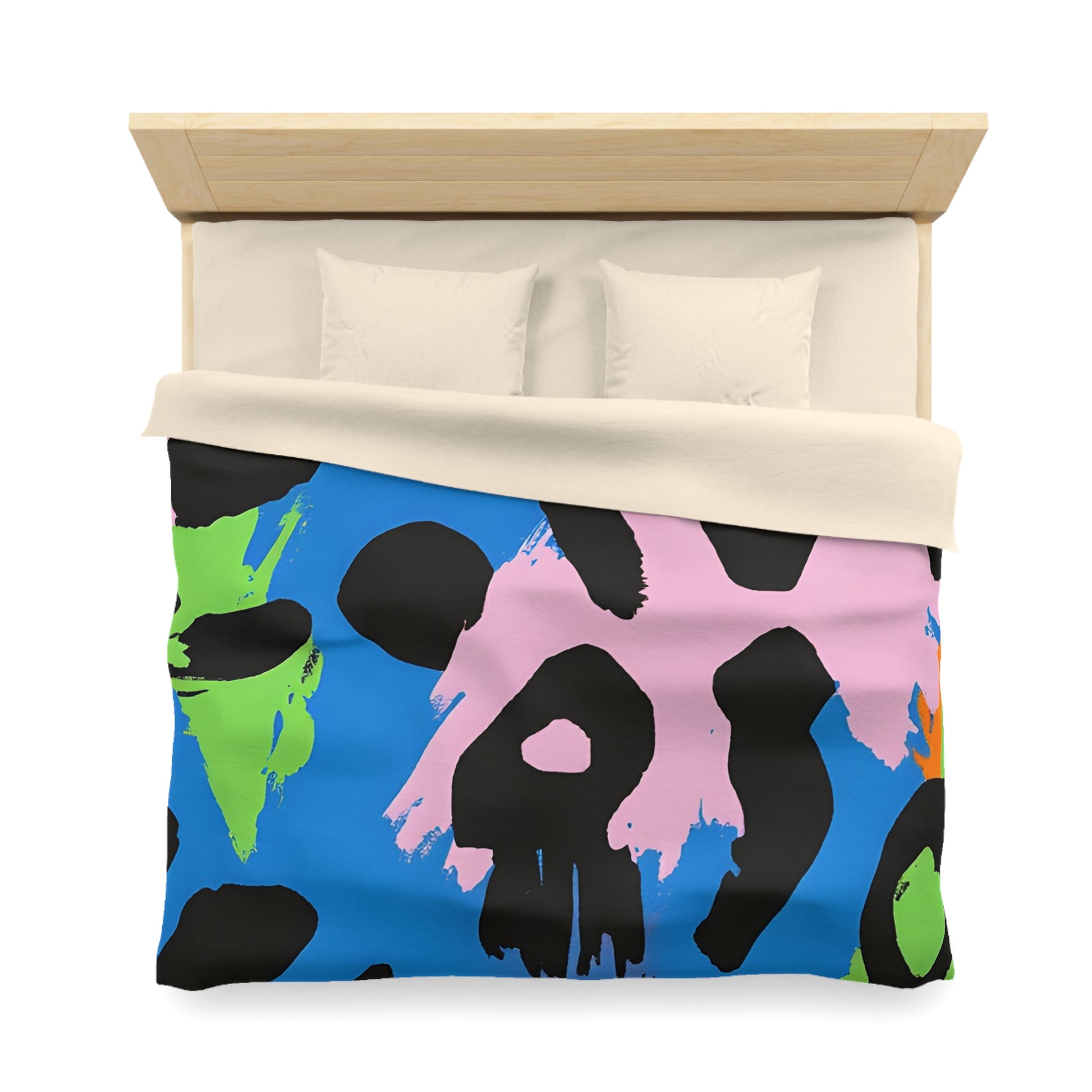 90s Neon Microfiber Duvet Cover, Artsulli - Art is Long, Life is Short, Home Decor, , , , , , , 