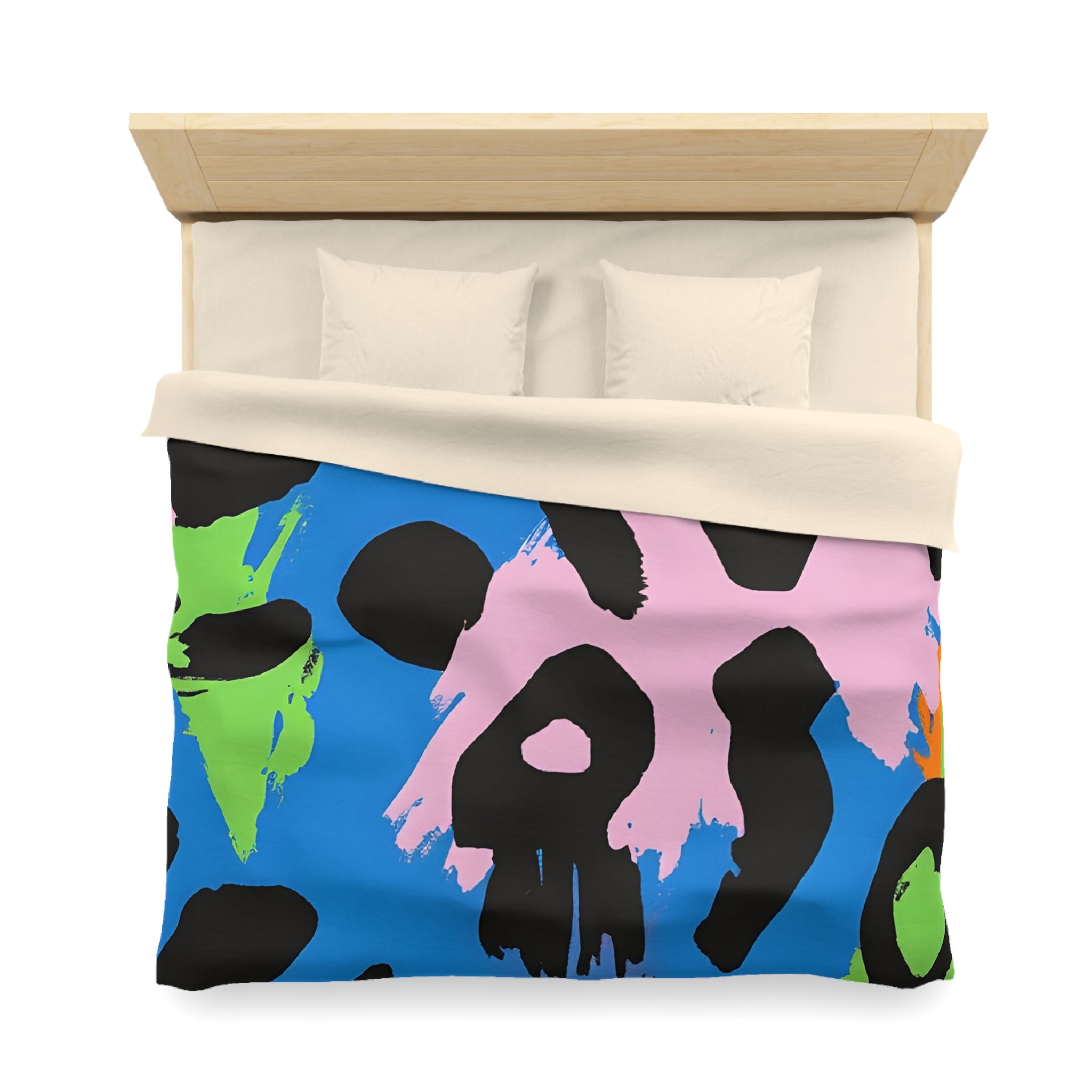 90s Neon Microfiber Duvet Cover, Artsulli - Art is Long, Life is Short, Home Decor, , , , , , , 