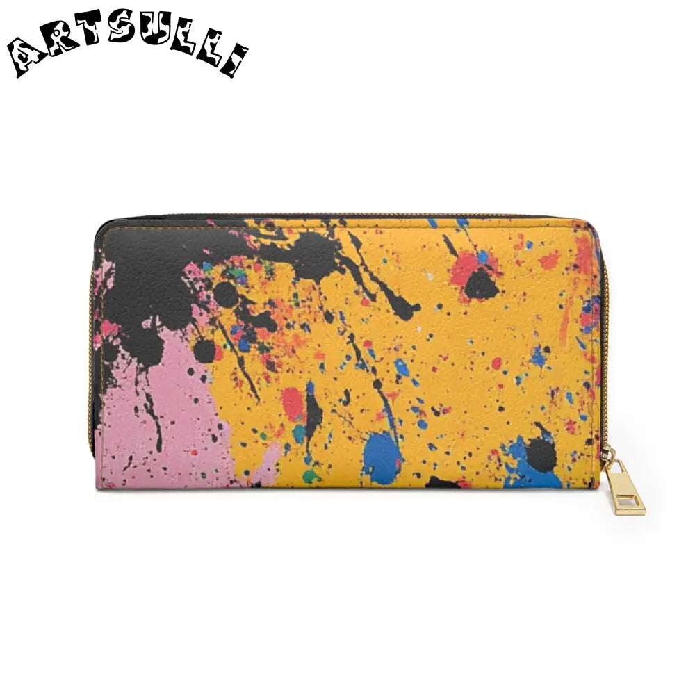 JAKKOUTTHEBXX The Colors Of Paint Splatter Zipper Wallet