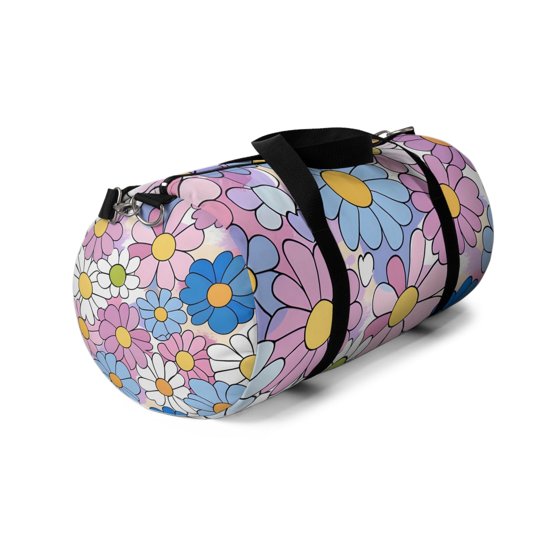 Flower Hour Purple and Blue Duffel Bag, Artsulli - Art is Long, Life is Short, Bags, , , , , , , 