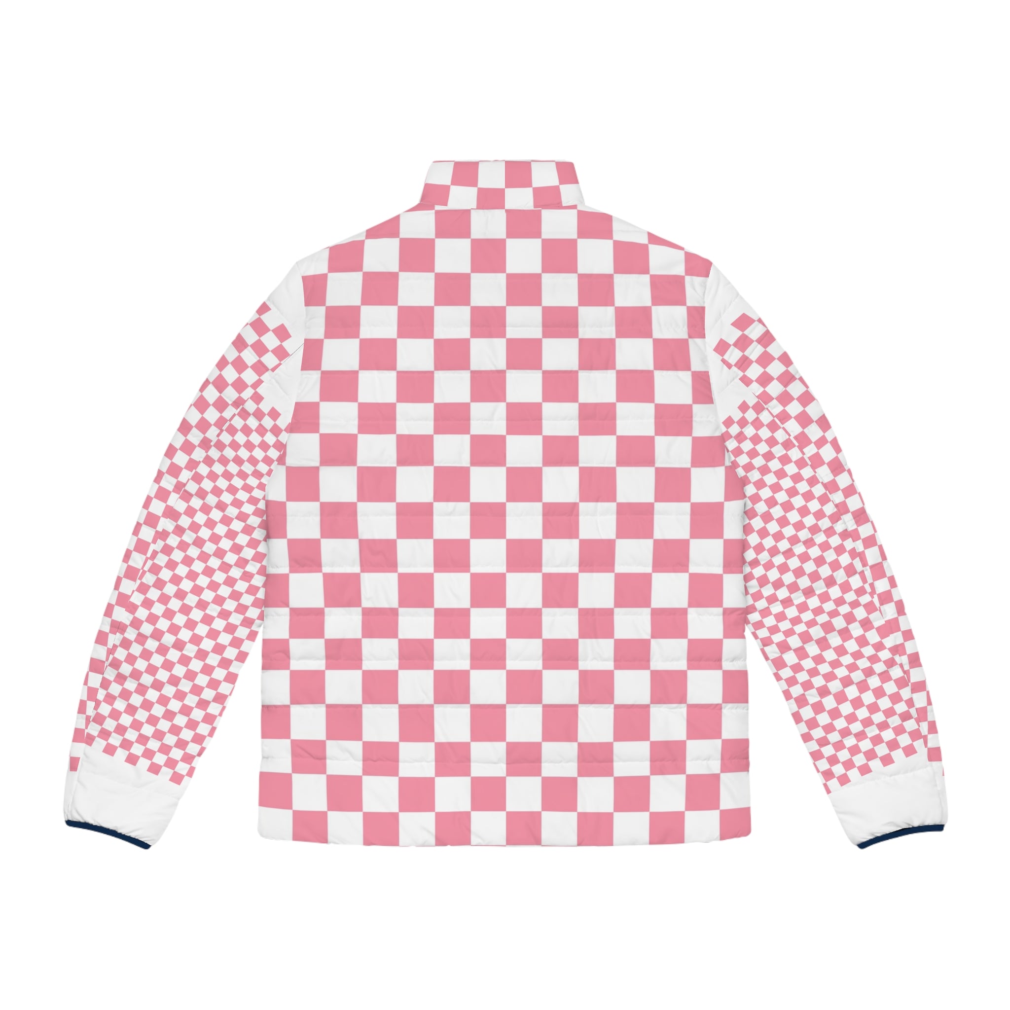Brigandine Checkered Scene Men's Puffer Jacket (AOP)