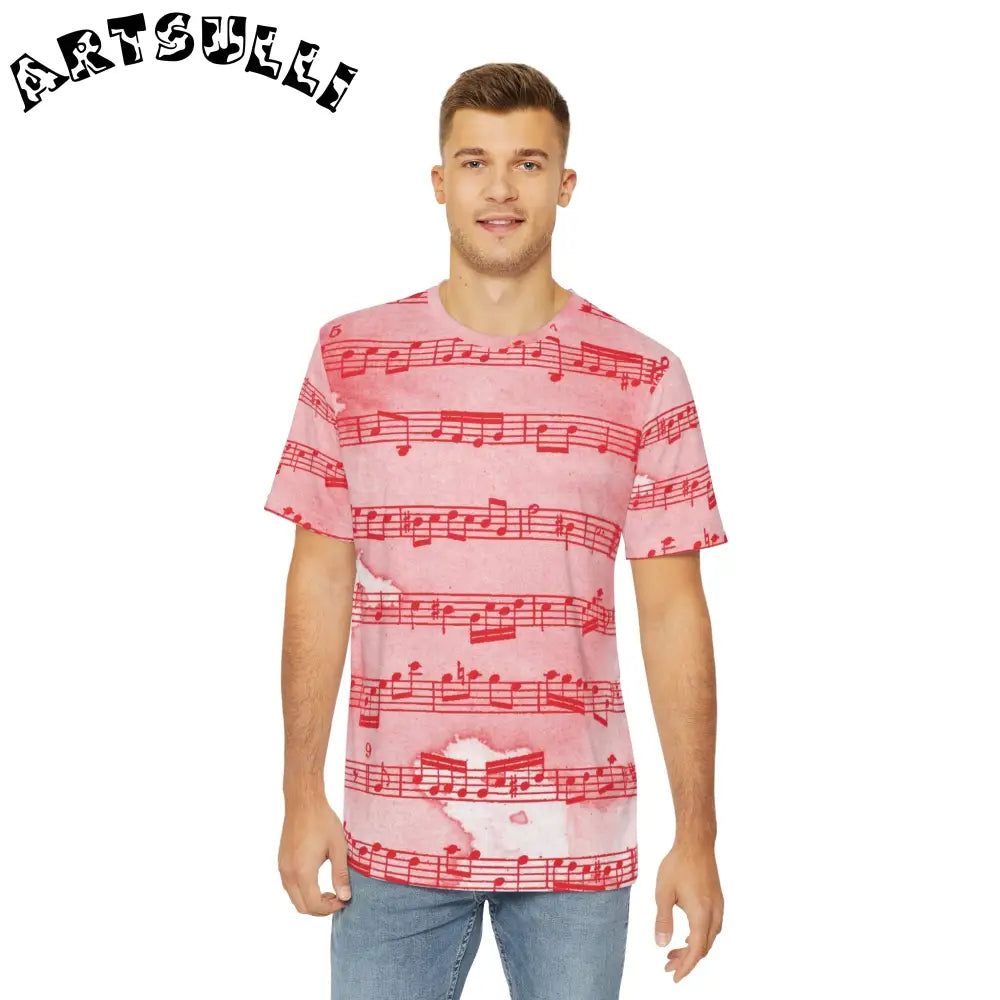 JAKKOUTTHEBXX Red Musical Score Print T-Shirt 2025
