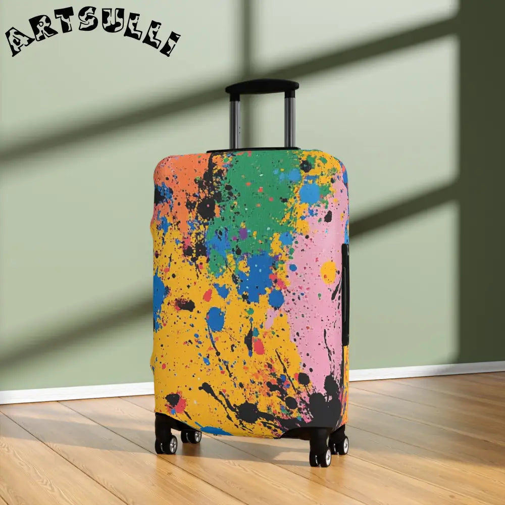 JAKKOUTTHEBXX The Colors Of Paint Splatter Luggage Cover