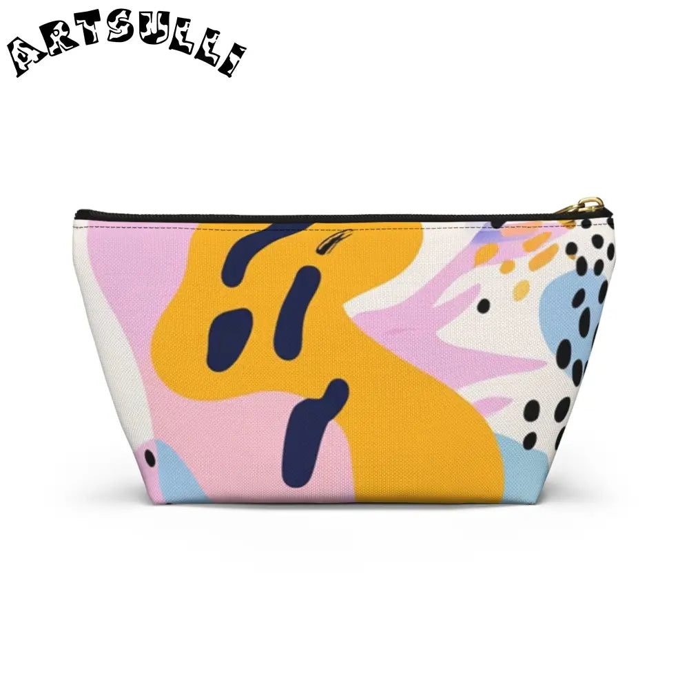 JAKKOUTTHEBXX Colorful Abstract Dots and Shapes Accessory Pouch w