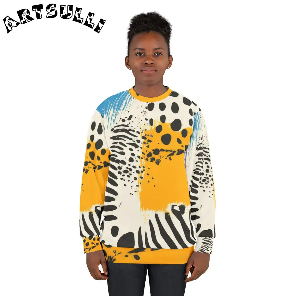 JAKKOUTTHEBXX Rae Zebra Rhapsody Unisex Sweatshirt (AOP)