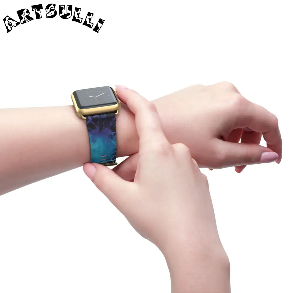 JAKKOUTTHEBXX Spider Web Faux Leather Watch Band 2025