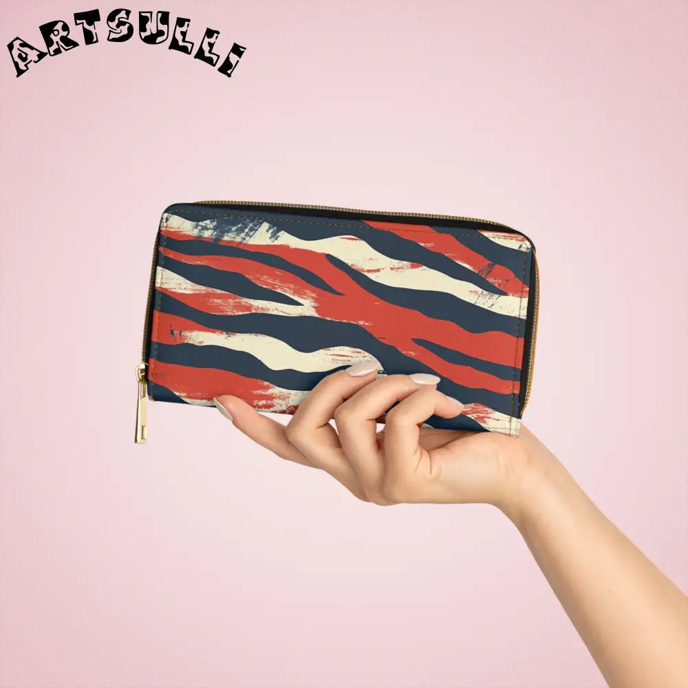 JAKKOUTTHEBXX Capricious Tiger Wave Zipper Wallet JAKKOUTTHEBXX