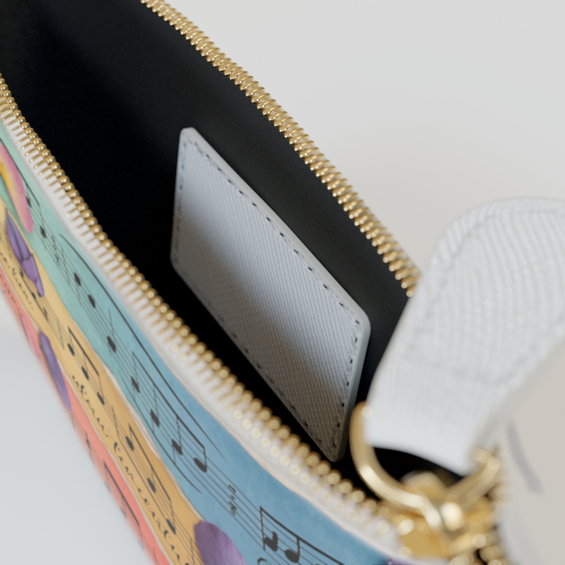 Torn Type Beat Sheet Music Multi-Color Mini Clutch Bag, Artsulli - Art is Long, Life is Short, Bags, , , , , , , 