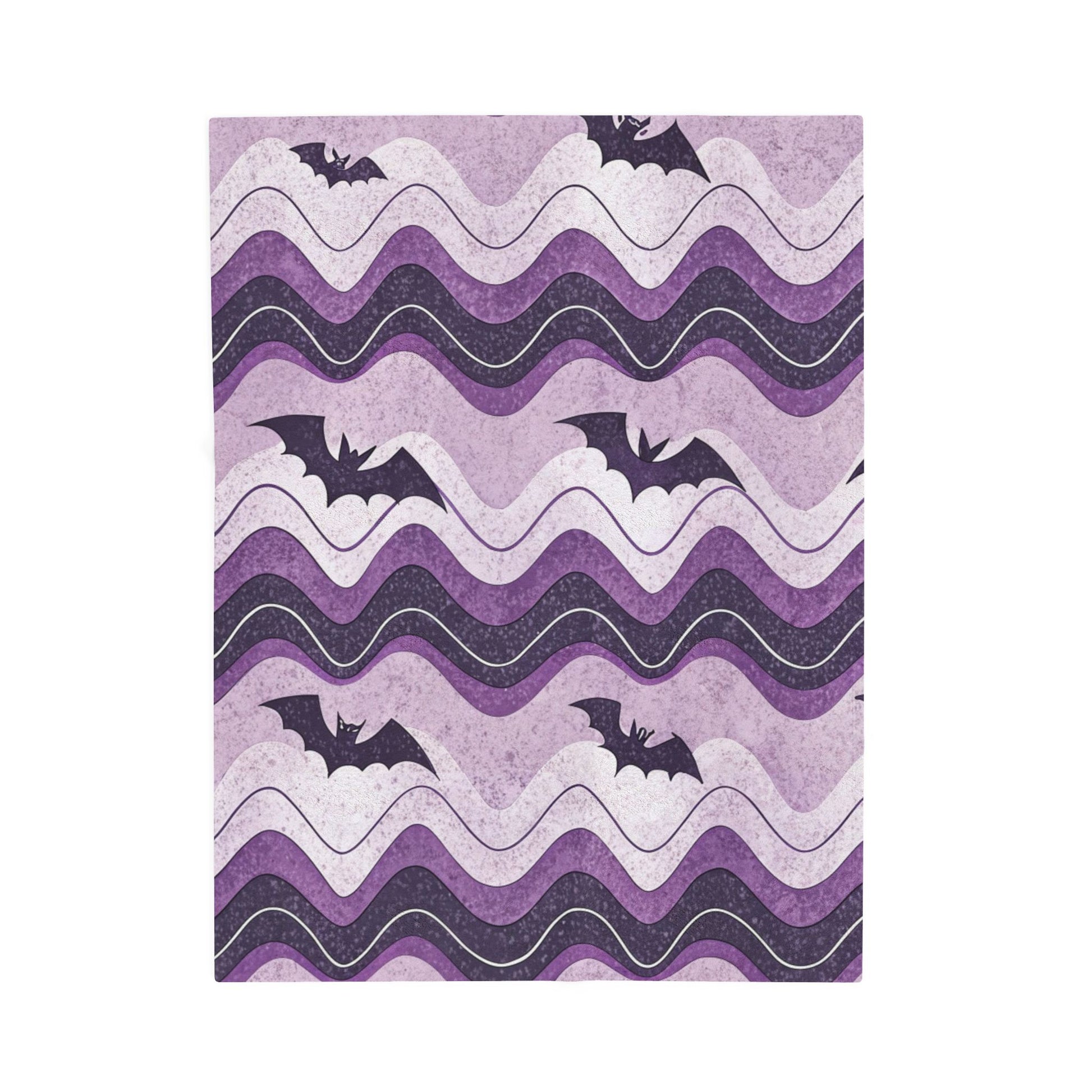 Bat Wave Velveteen Plush Blanket, Artsulli - Art is Long, Life is Short, All Over Prints, Size, 30" × 40", , , , , 46709020926821