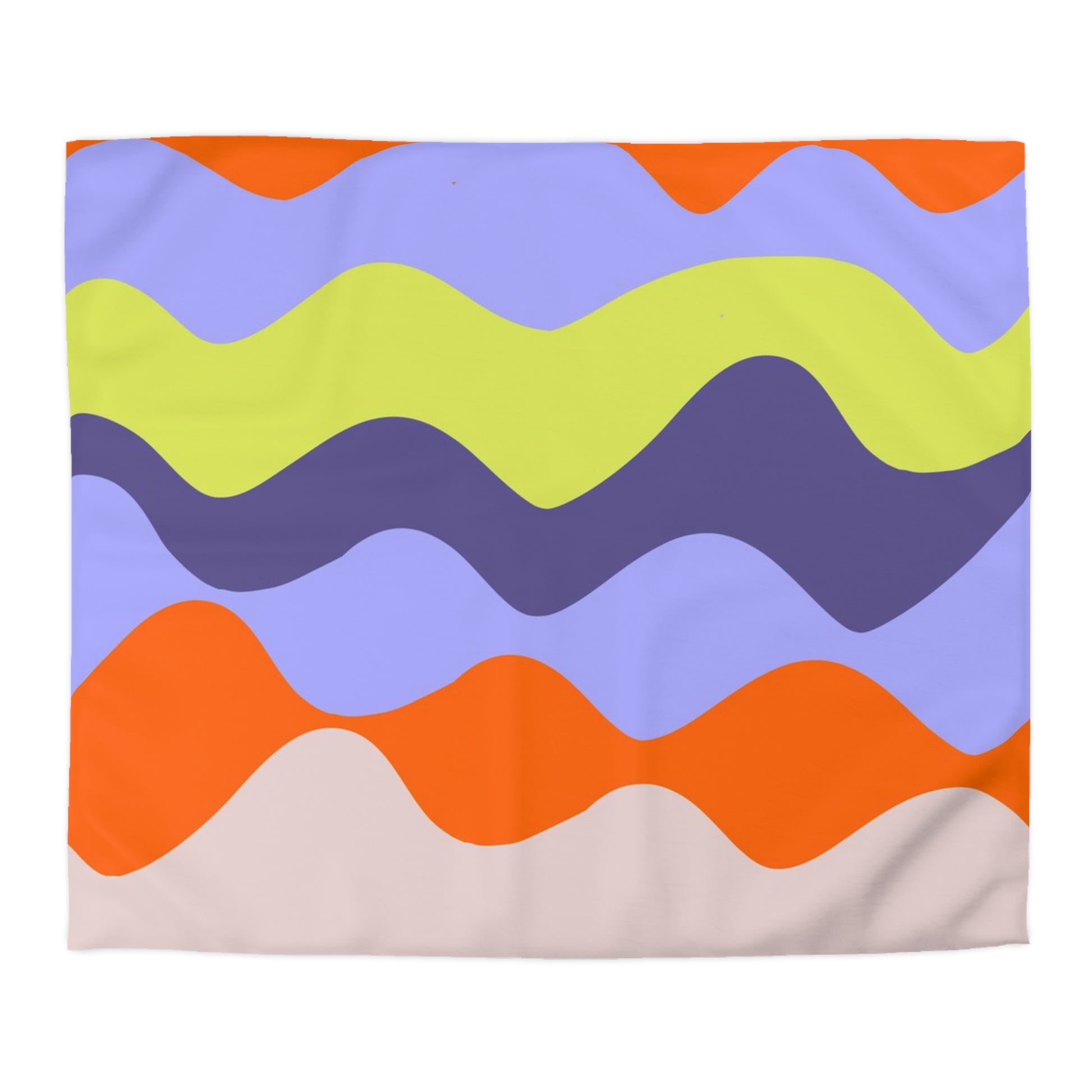 Waves Red and Blue Microfiber Duvet Cover, Artsulli - Art is Long, Life is Short, Home Decor, Size, King, Color, Cream, , , 24273375166294736341