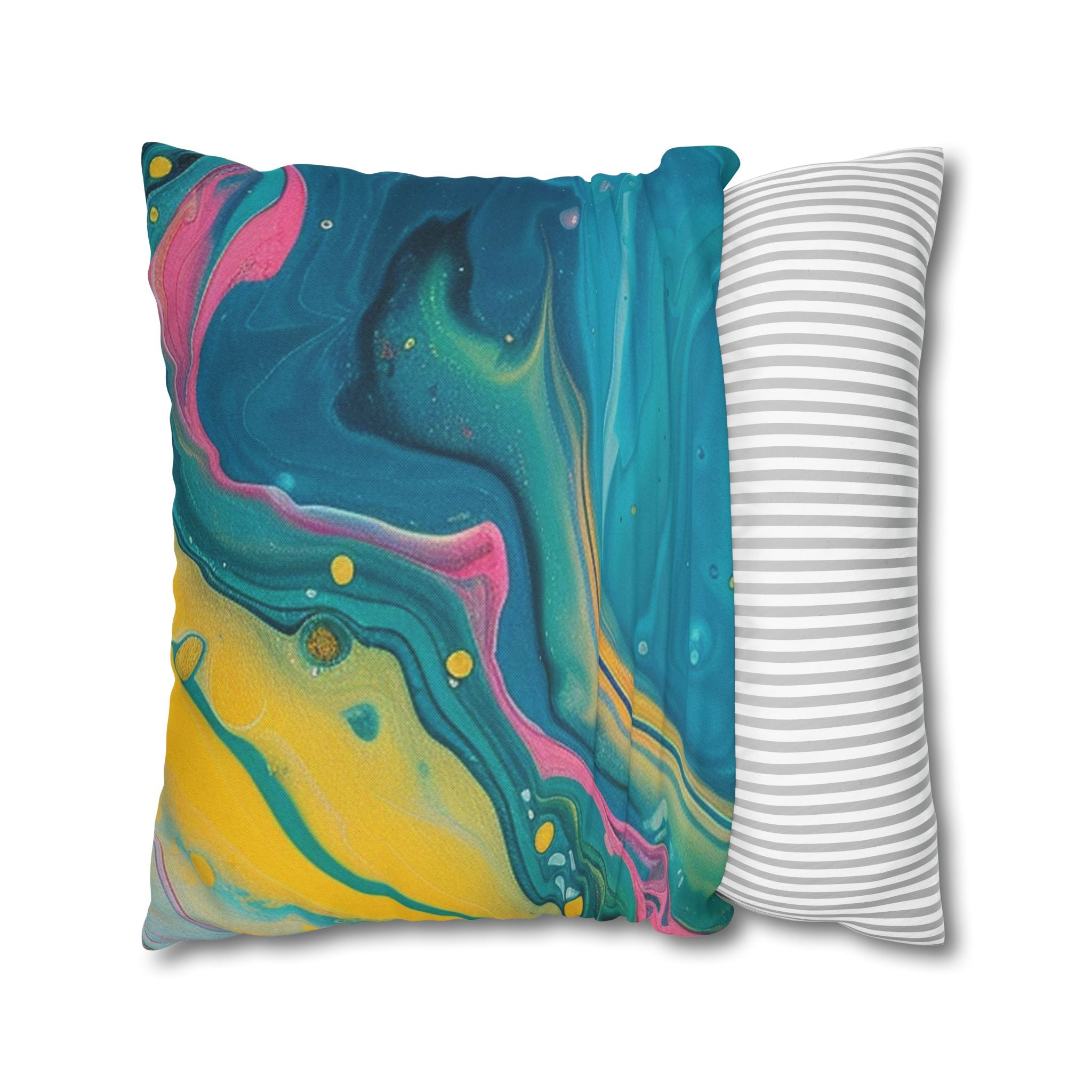 Spun Polyester Square Pillowcase, Artsulli - Art is Long, Life is Short, Home Decor, , , , , , , 