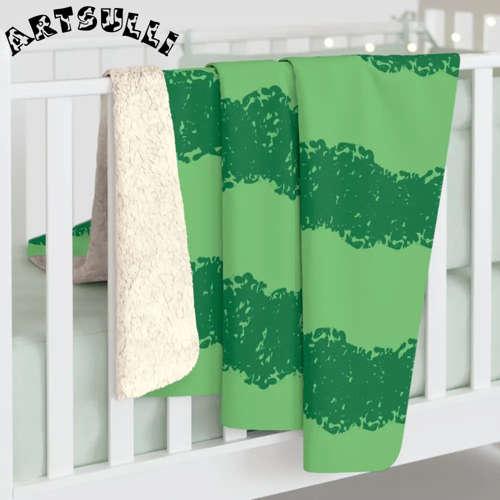 JAKKOUTTHEBXX Watermelon Green Sherpa Fleece Blanket JAKKOUTTHEBXX