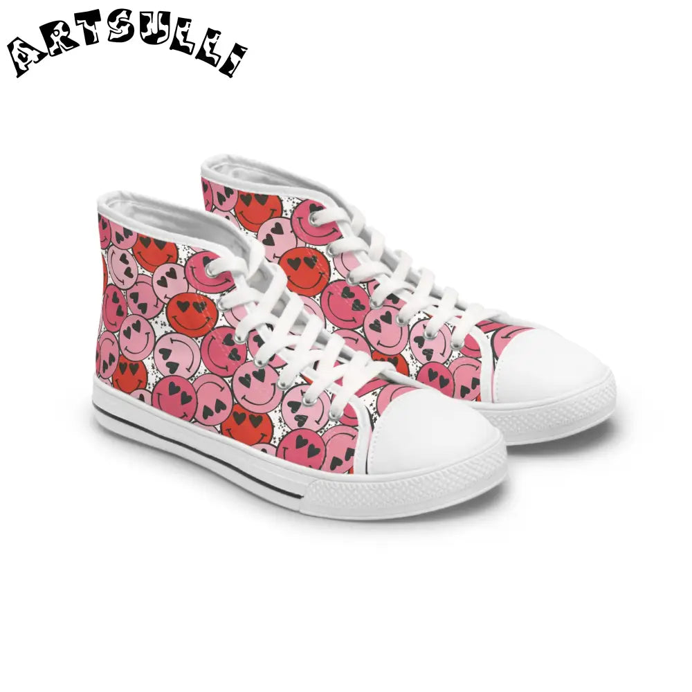 JAKKOUTTHEBXX Smiley Face x Heart Eyes II Pink and Red Women’s High