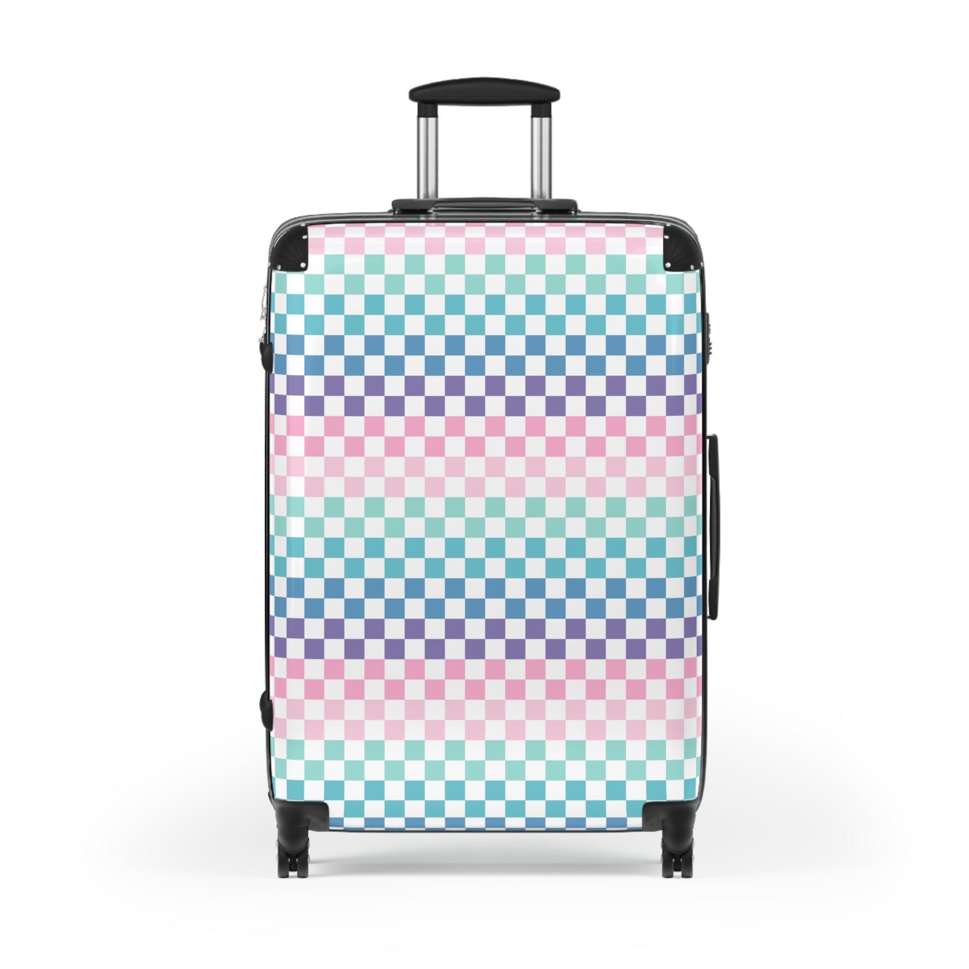 Vaporwave Rainbow  Checkerboard II Multi-Color Suitcase, Artsulli - Art is Long, Life is Short, Bags, , , , , , , 