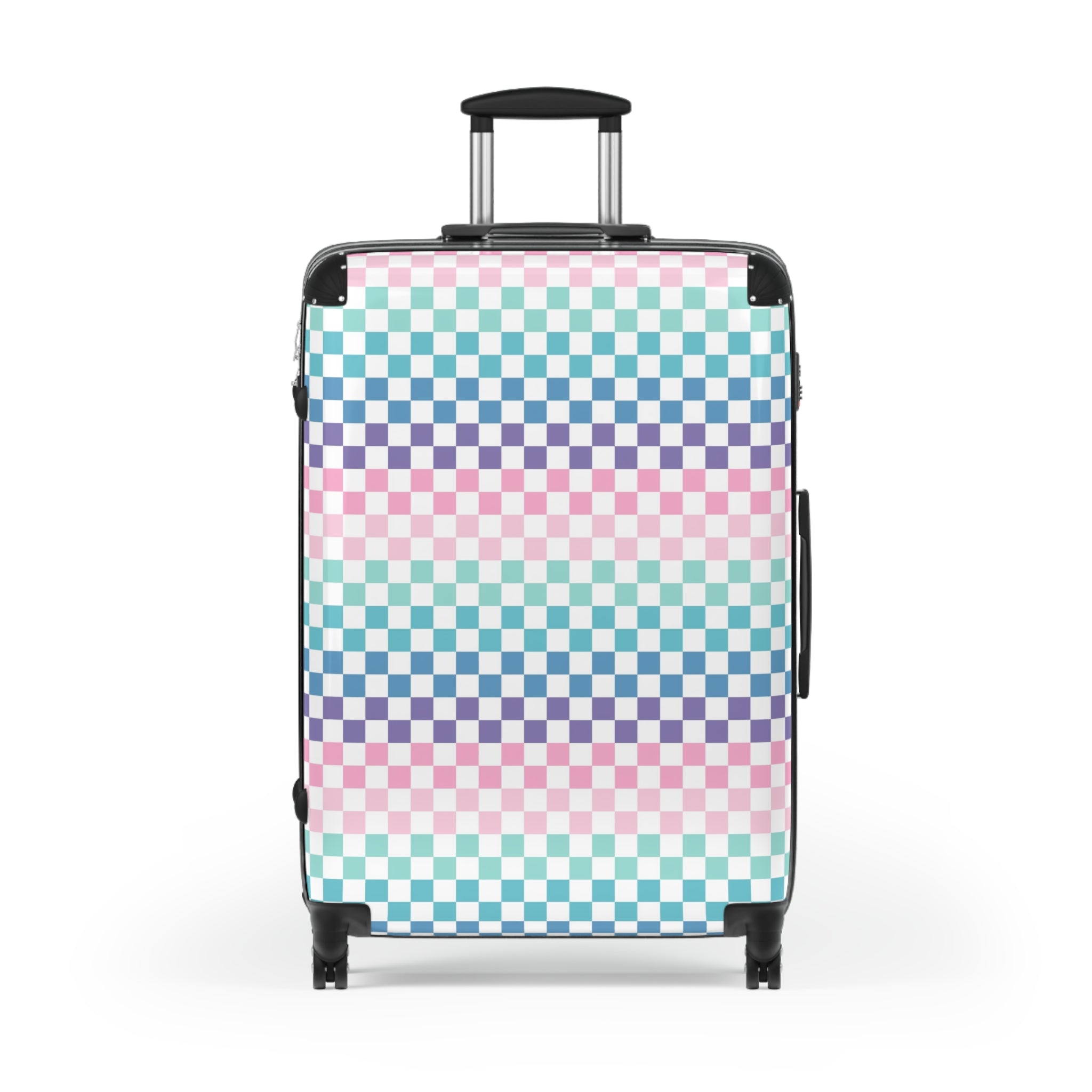 Vaporwave Rainbow  Checkerboard II Multi-Color Suitcase, Artsulli - Art is Long, Life is Short, Bags, , , , , , , 