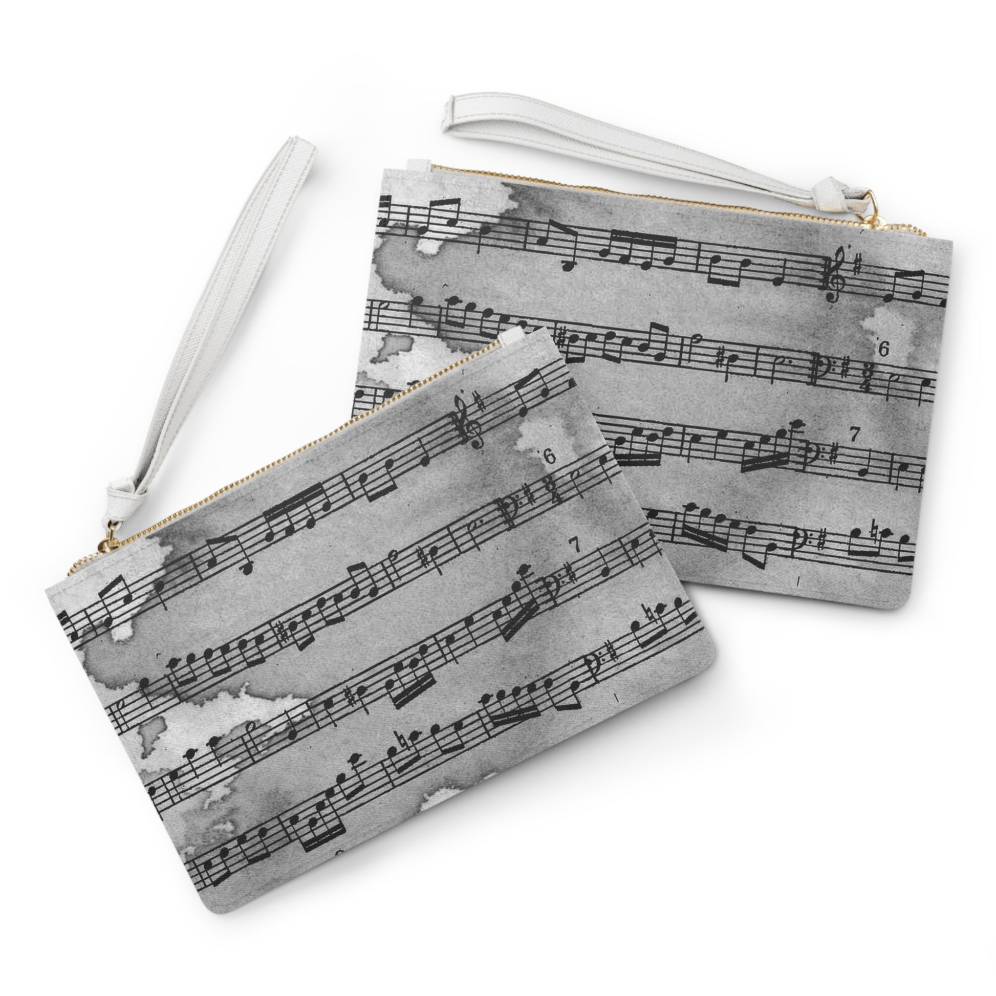 Drip Spill Type Beat Sheet Music Black Clutch Bag, Artsulli - Art is Long, Life is Short, Bags, , , , , , , 