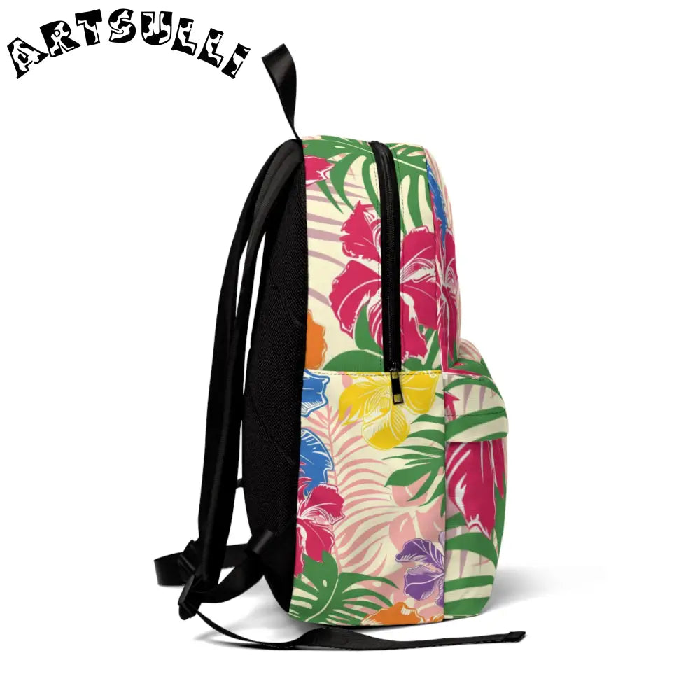 JAKKOUTTHEBXX Colorful Tropical Floral Backpack 2025
