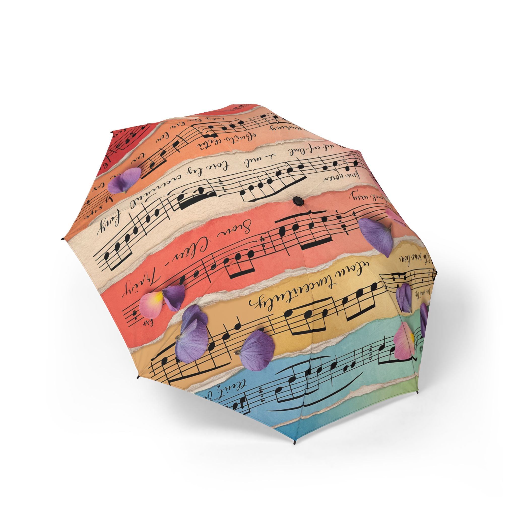 Torn Type Beat Sheet Music Multi-Color Semi-Automatic Foldable Umbrella, Artsulli - Art is Long, Life is Short, Accessories, Size, One size, , , , , 41100741656169809849